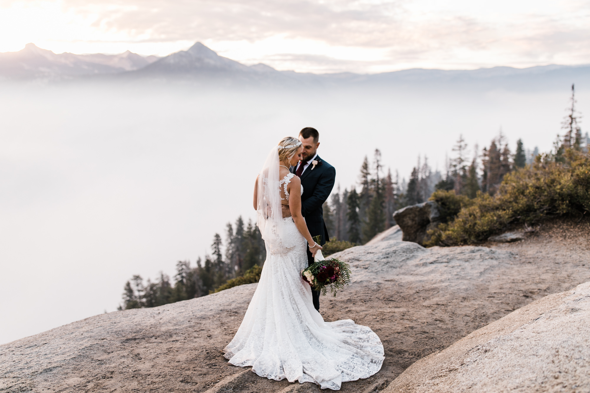 intimate wedding at glacier point | yosemite national park | destination wedding photographer | the hearnes adventure photography | www.thehearnes.com