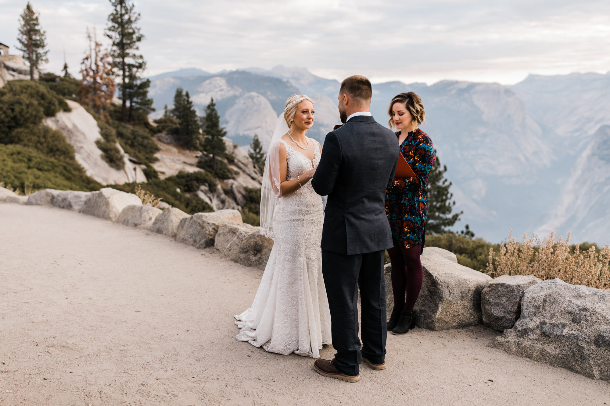 intimate wedding at glacier point | yosemite national park | destination wedding photographer | the hearnes adventure photography | www.thehearnes.com