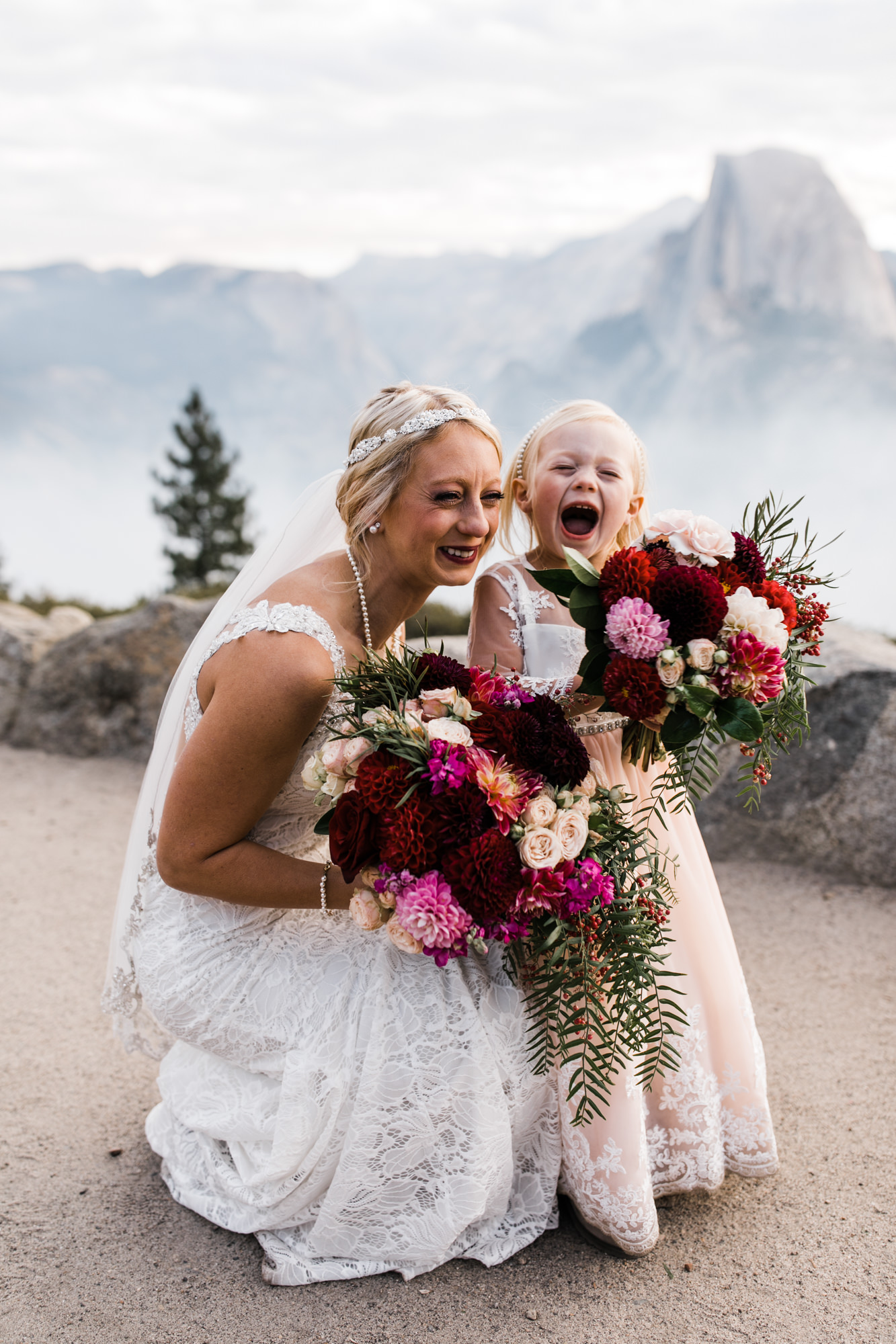 intimate wedding at glacier point | yosemite national park | destination wedding photographer | the hearnes adventure photography | www.thehearnes.com