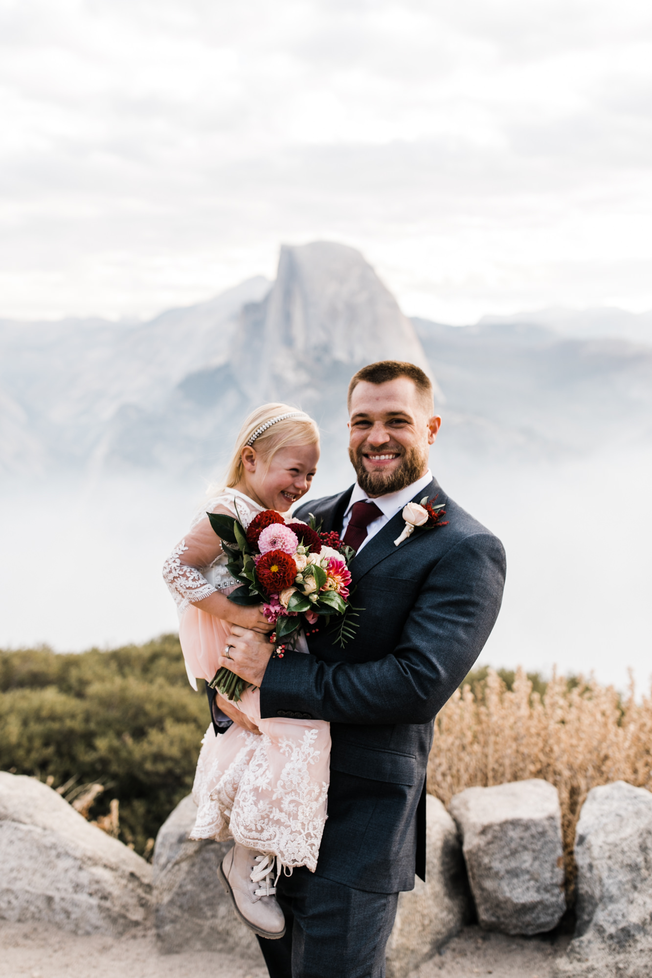 intimate wedding at glacier point | yosemite national park | destination wedding photographer | the hearnes adventure photography | www.thehearnes.com