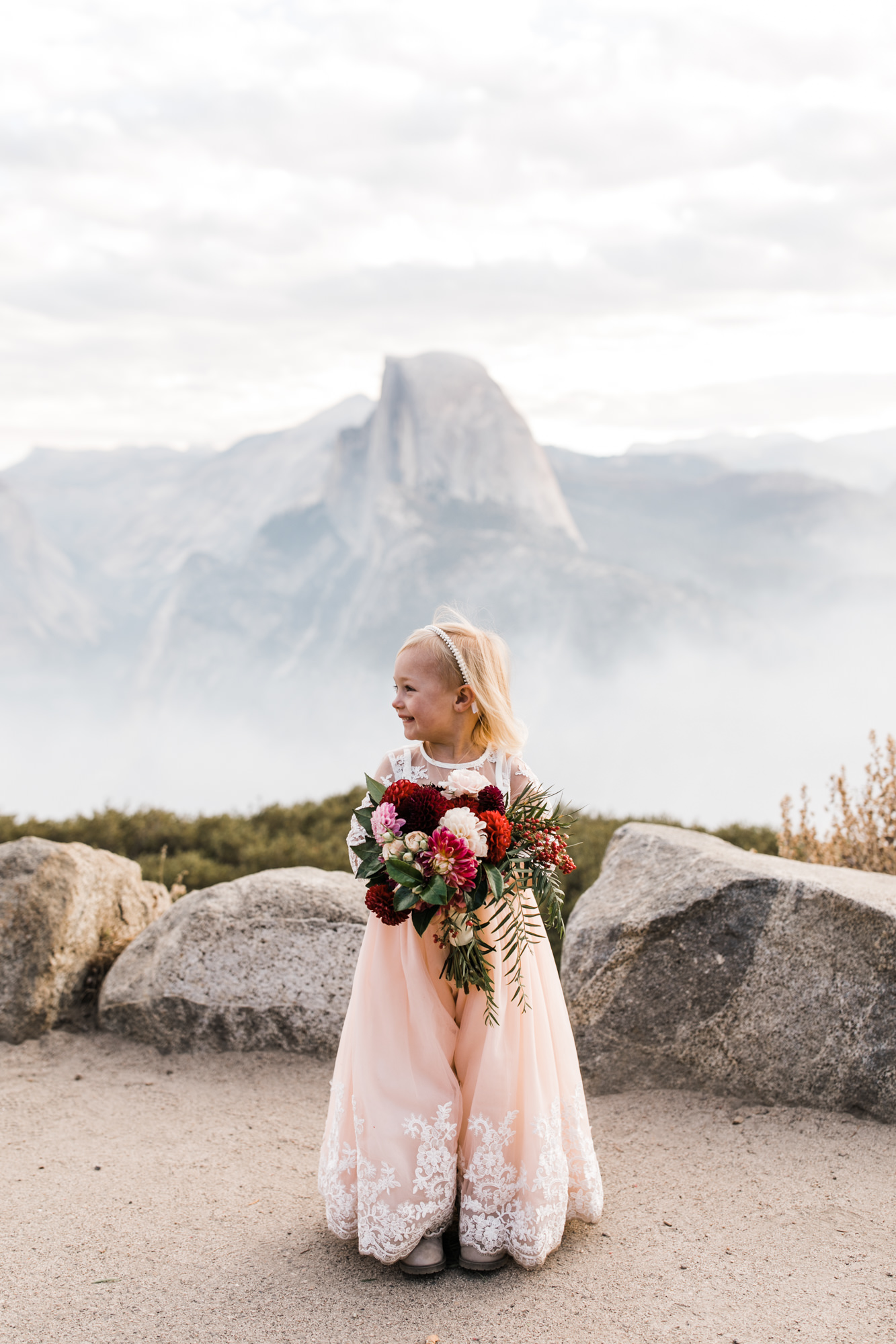 intimate wedding at glacier point | yosemite national park | destination wedding photographer | the hearnes adventure photography | www.thehearnes.com