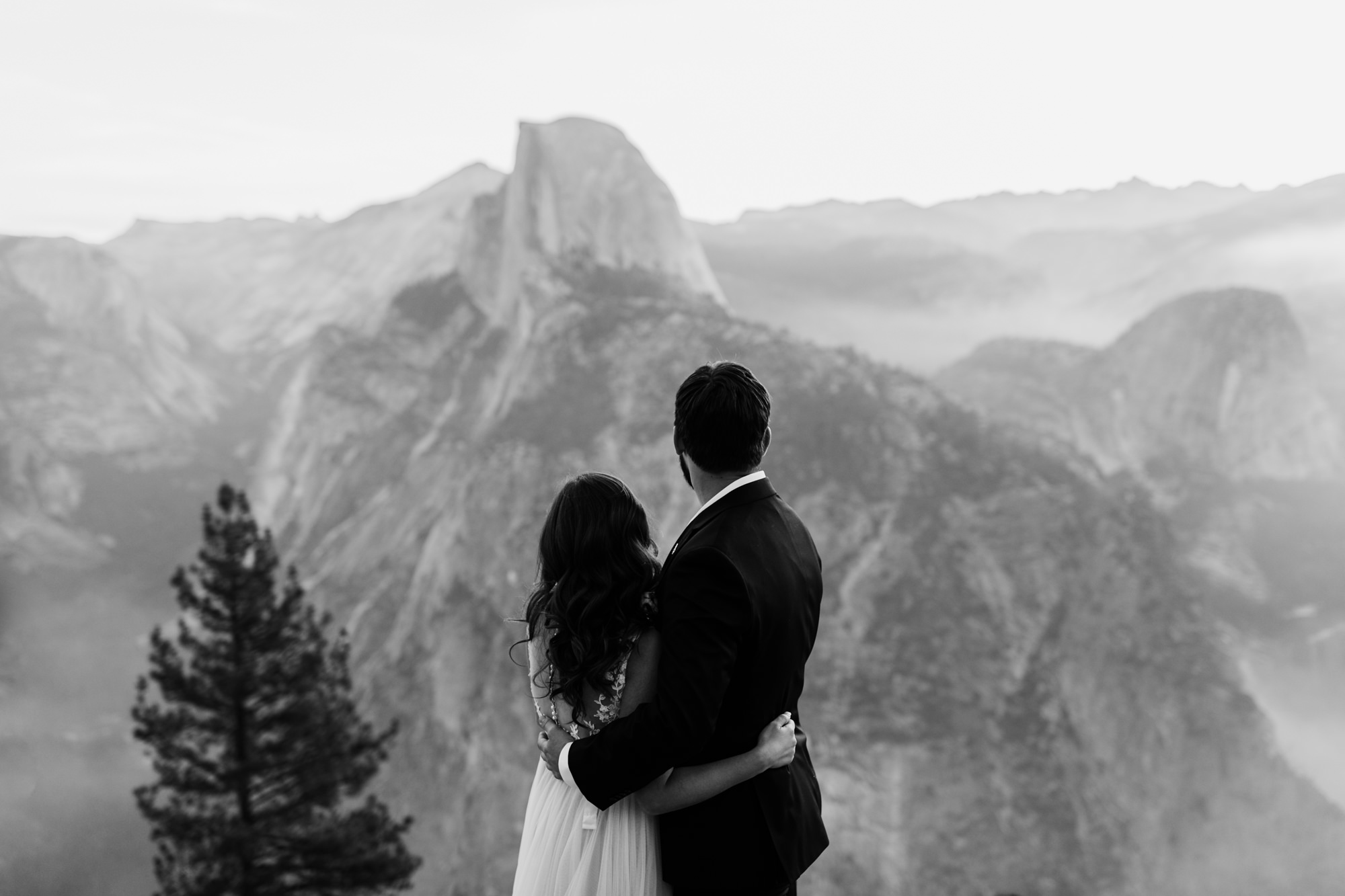 adventurous yosemite elopement | sunrise at glacier point | sunset wedding ceremony at taft point | destination elopement photographer | the hearnes adventure photography | www.thehearnes.com