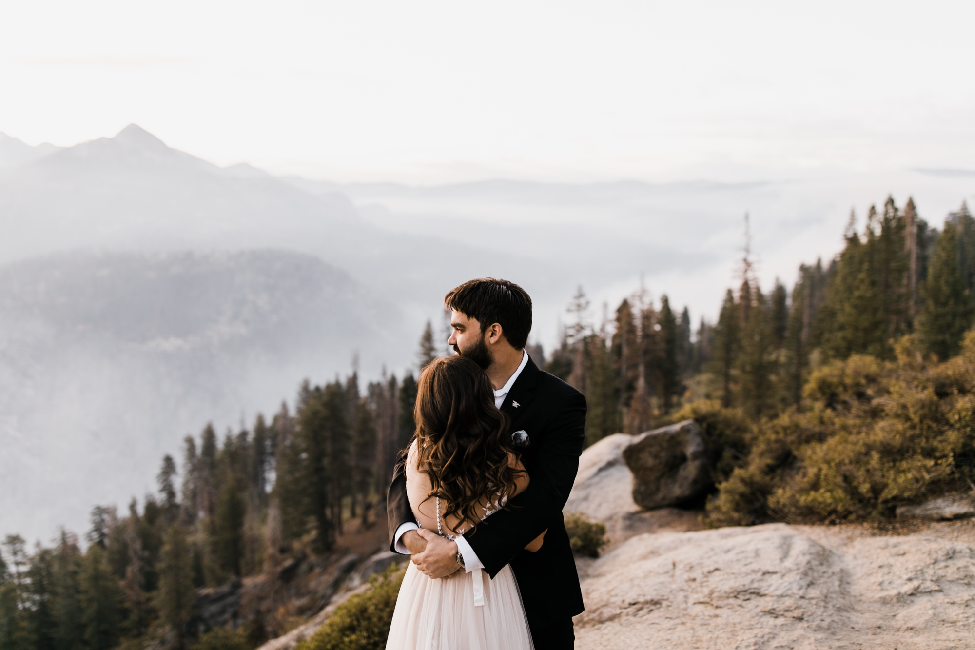 adventurous yosemite elopement | sunrise at glacier point | sunset wedding ceremony at taft point | destination elopement photographer | the hearnes adventure photography | www.thehearnes.com