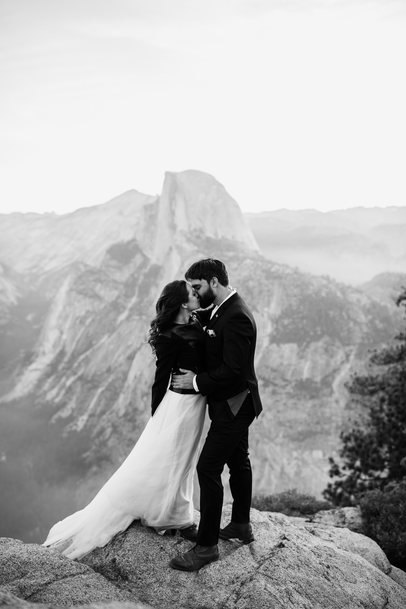 adventurous yosemite elopement | sunrise at glacier point | sunset wedding ceremony at taft point | destination elopement photographer | the hearnes adventure photography | www.thehearnes.com