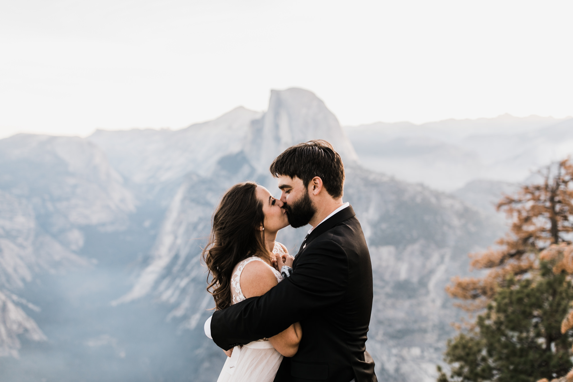 adventurous yosemite elopement | sunrise at glacier point | sunset wedding ceremony at taft point | destination elopement photographer | the hearnes adventure photography | www.thehearnes.com