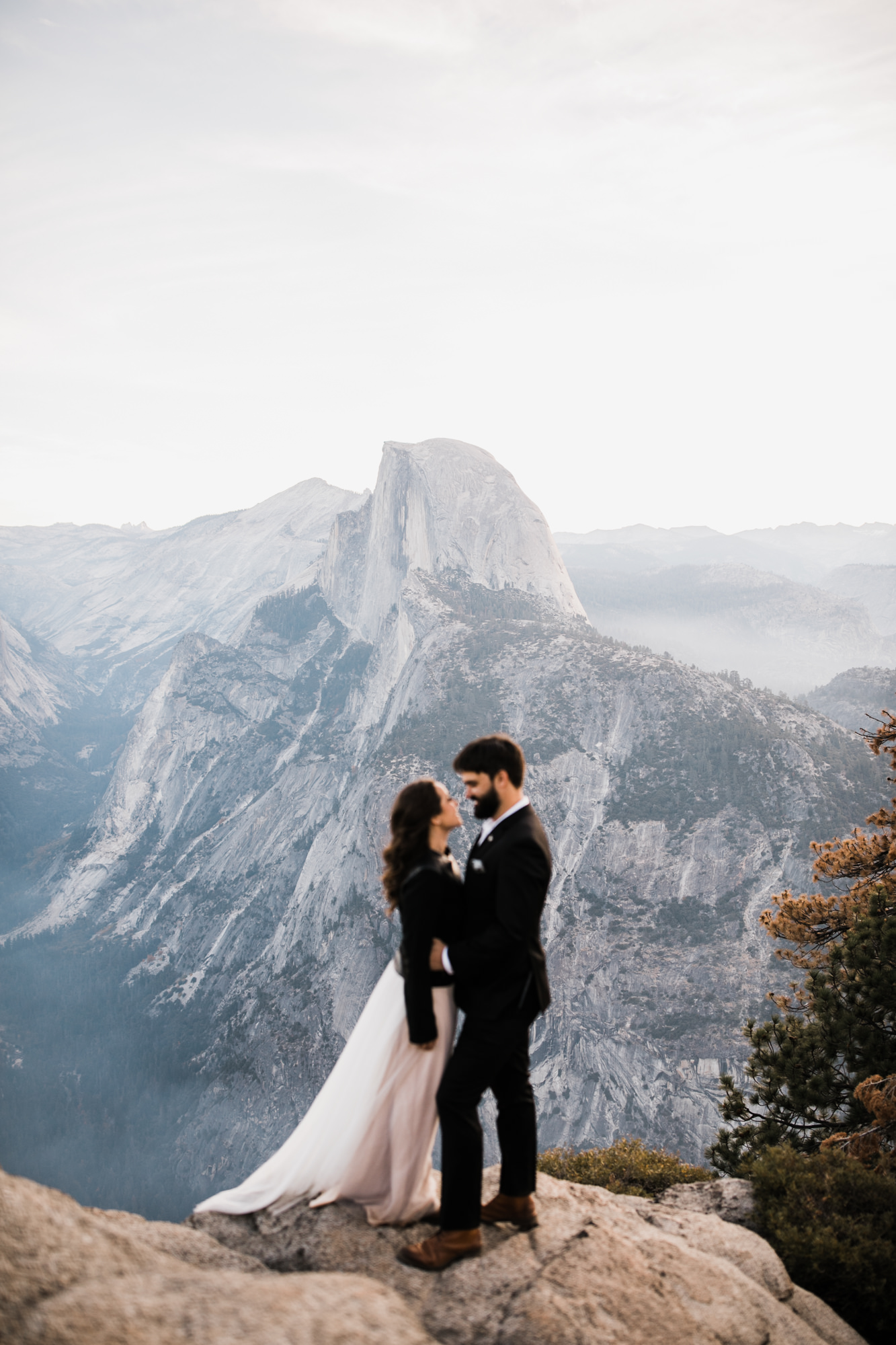 adventurous yosemite elopement | sunrise at glacier point | sunset wedding ceremony at taft point | destination elopement photographer | the hearnes adventure photography | www.thehearnes.com