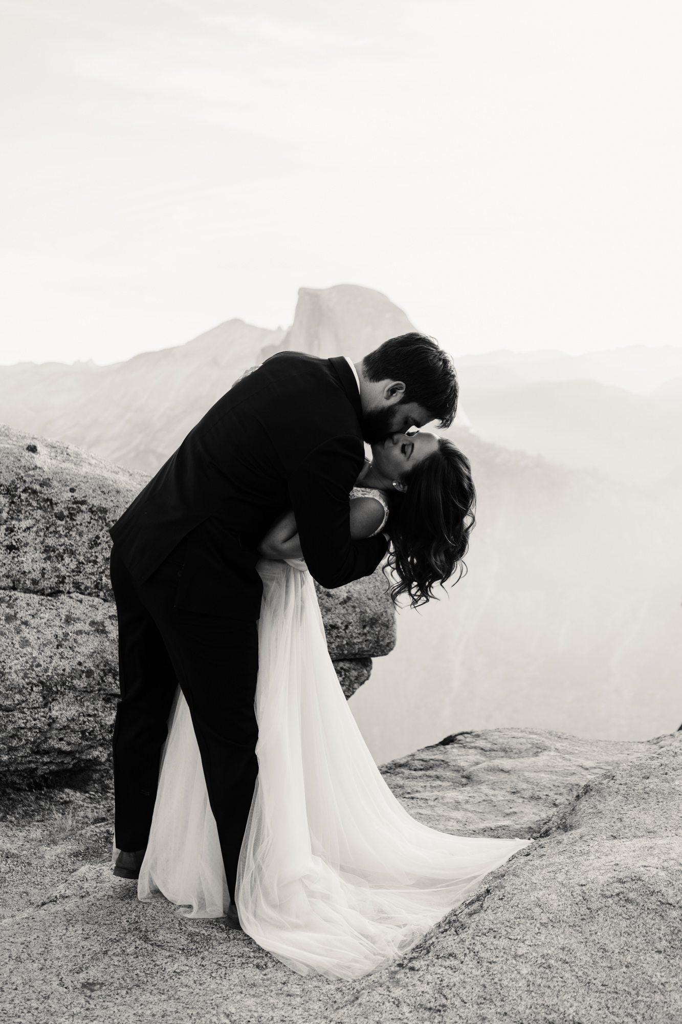 adventurous yosemite elopement | sunrise at glacier point | sunset wedding ceremony at taft point | destination elopement photographer | the hearnes adventure photography | www.thehearnes.com