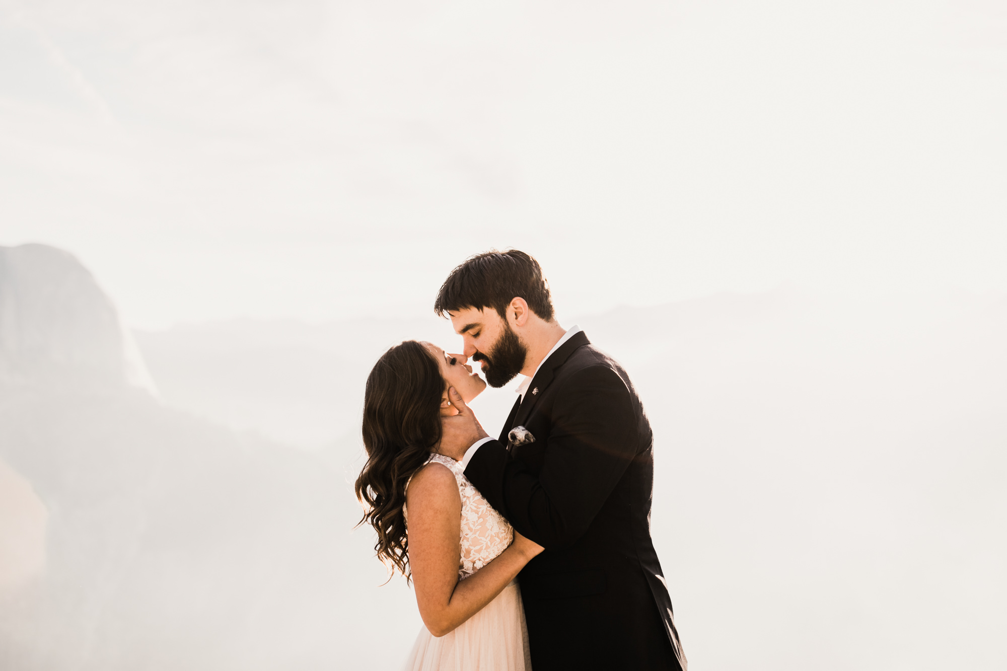 adventurous yosemite elopement | sunrise at glacier point | sunset wedding ceremony at taft point | destination elopement photographer | the hearnes adventure photography | www.thehearnes.com