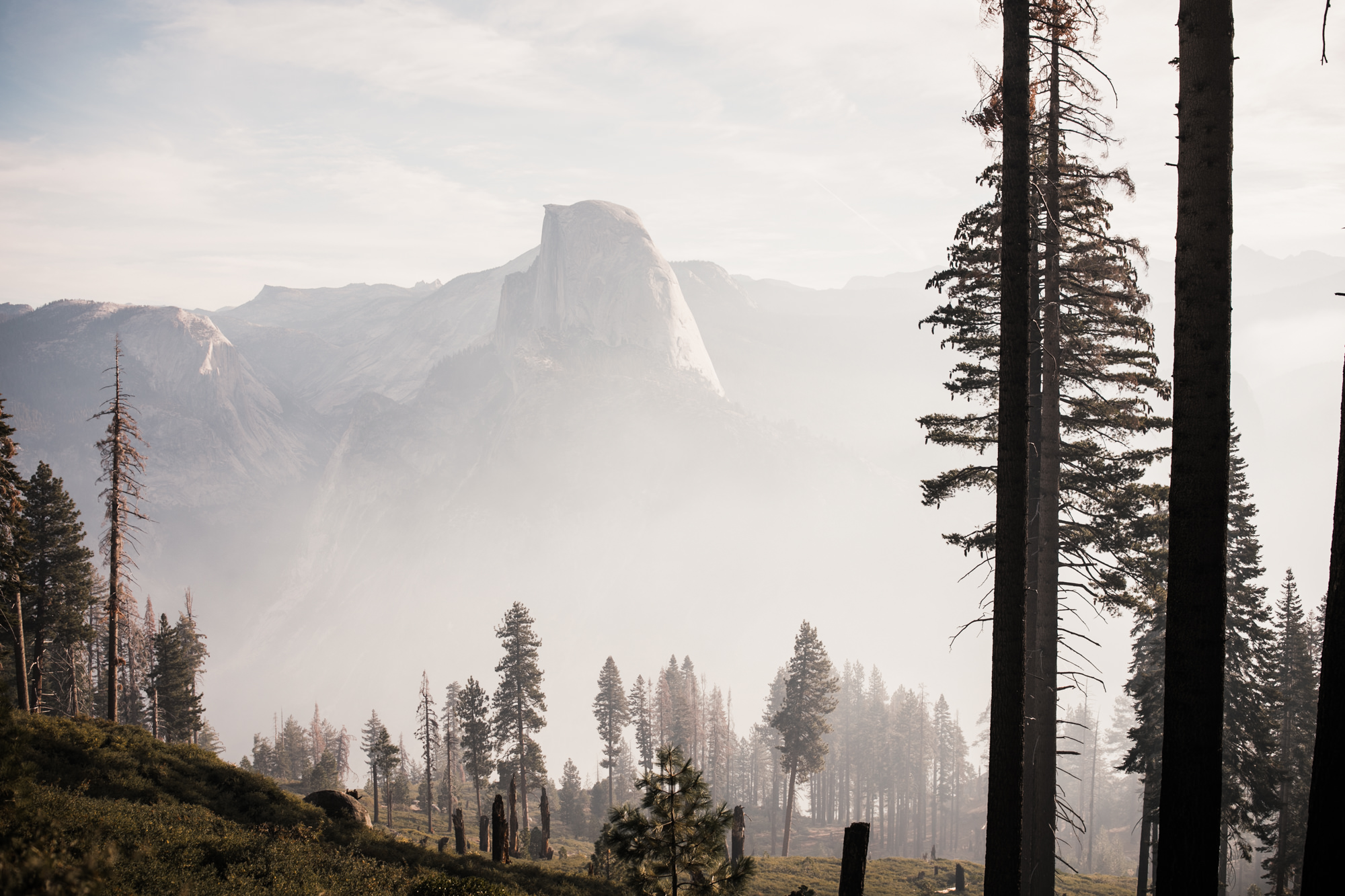 adventurous yosemite elopement | sunrise at glacier point | sunset wedding ceremony at taft point | destination elopement photographer | the hearnes adventure photography | www.thehearnes.com