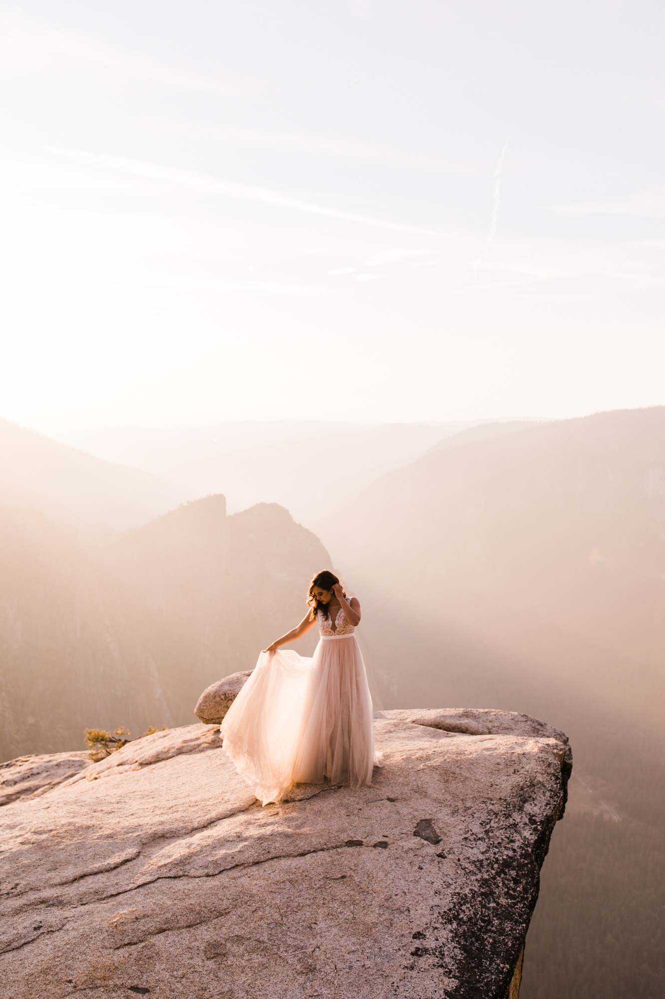 adventurous yosemite elopement | sunrise at glacier point | sunset wedding ceremony at taft point | destination elopement photographer | the hearnes adventure photography | www.thehearnes.com