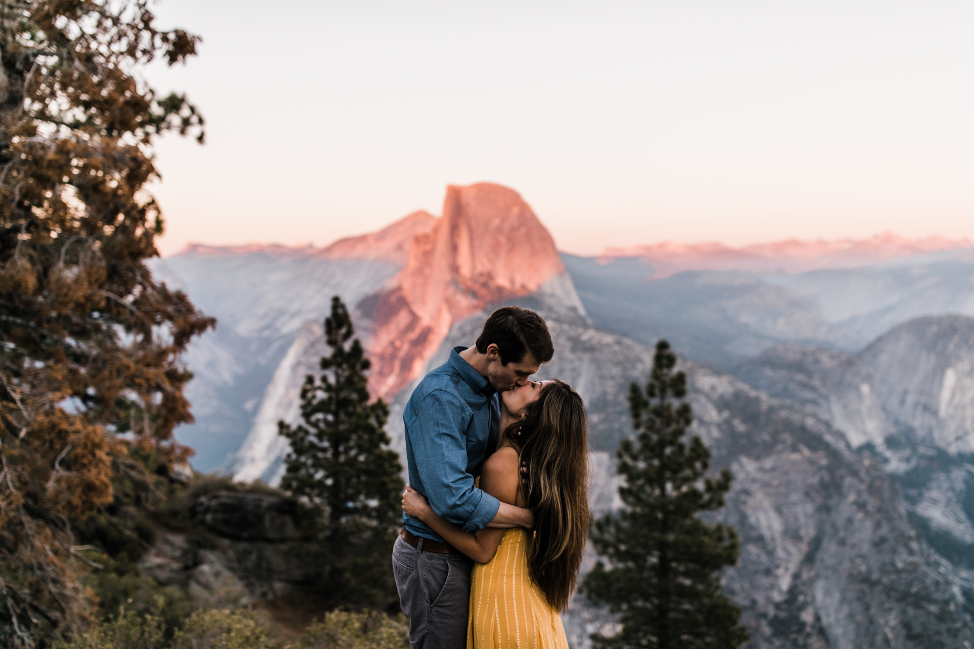 meng + matt's adventurous glacier point engagement session | yosemite national park | california adventure elopement photographer | the hearnes adventure photography | www.thehearnes.com