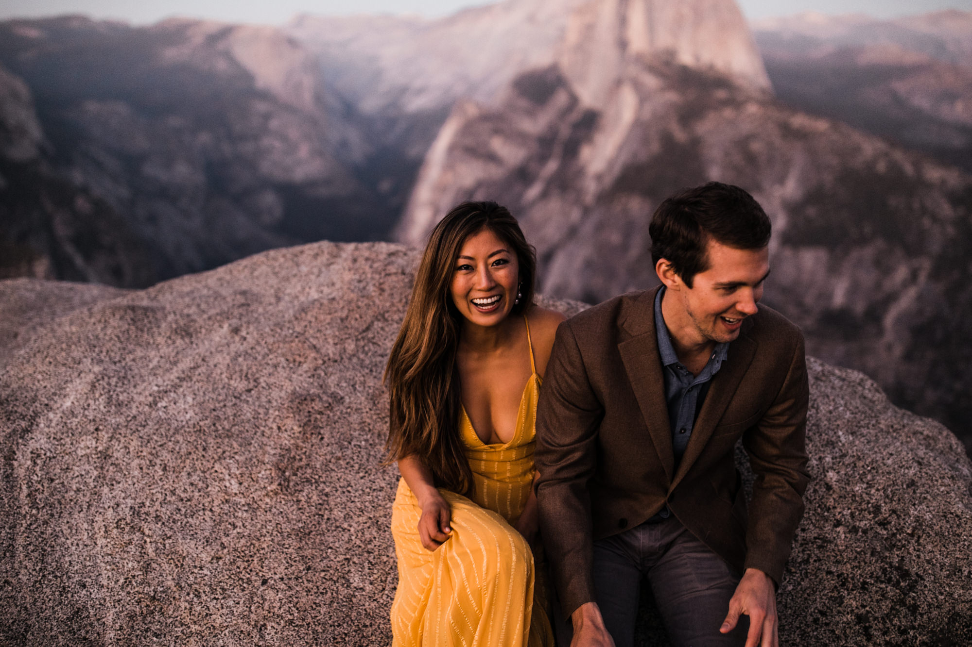 meng + matt's adventurous glacier point engagement session | yosemite national park | california adventure elopement photographer | the hearnes adventure photography | www.thehearnes.com