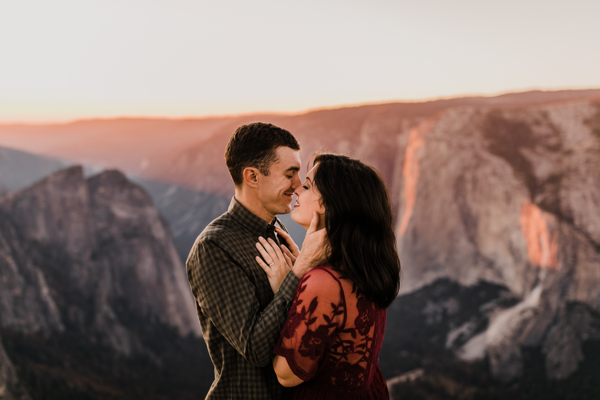 rachel + seth's adventurous taft point engagement session | yosemite national park | california adventure elopement photographer | the hearnes adventure photography | www.thehearnes.com
