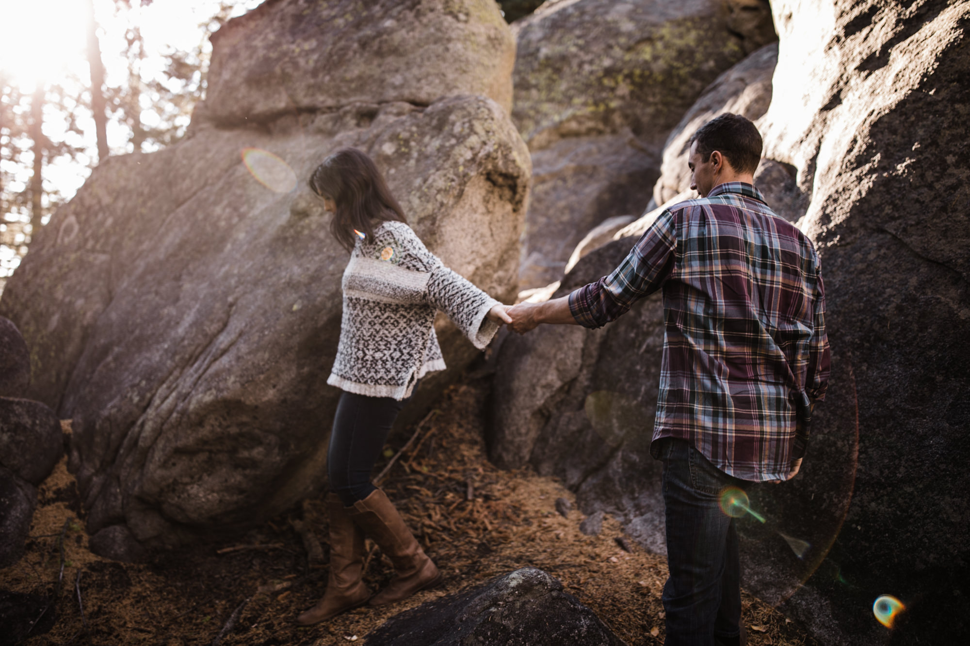 rachel + seth's adventurous taft point engagement session | yosemite national park | california adventure elopement photographer | the hearnes adventure photography | www.thehearnes.com