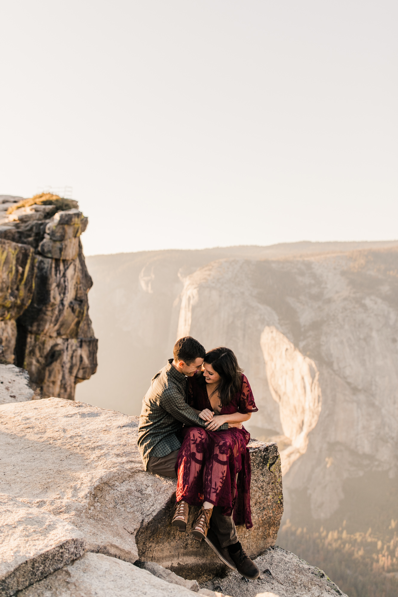 rachel + seth's adventurous taft point engagement session | yosemite national park | california adventure elopement photographer | the hearnes adventure photography | www.thehearnes.com