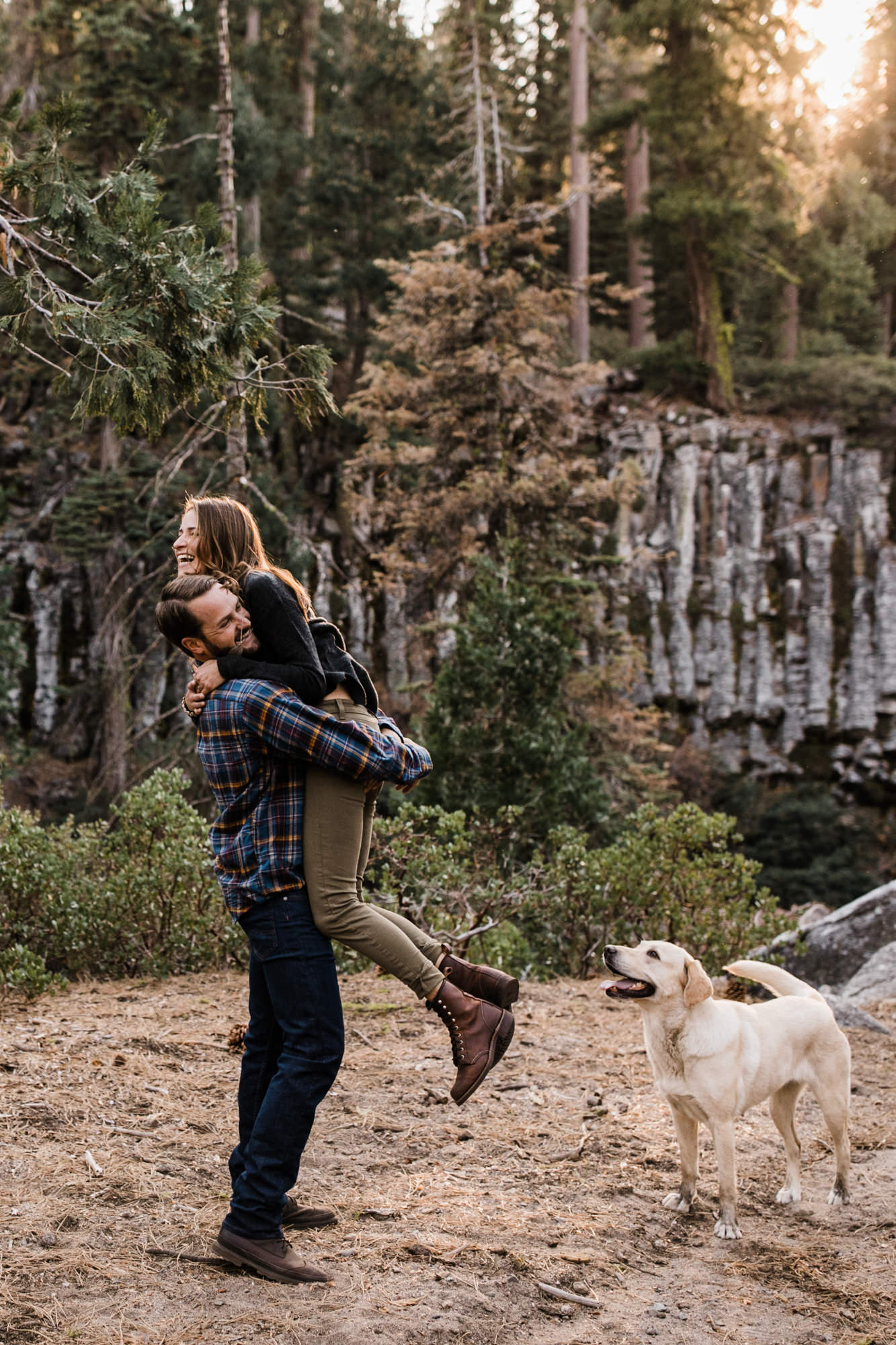 lauren + nick's adventurous national forest engagement session | california adventure elopement photographer | the hearnes adventure photography | www.thehearnes.com