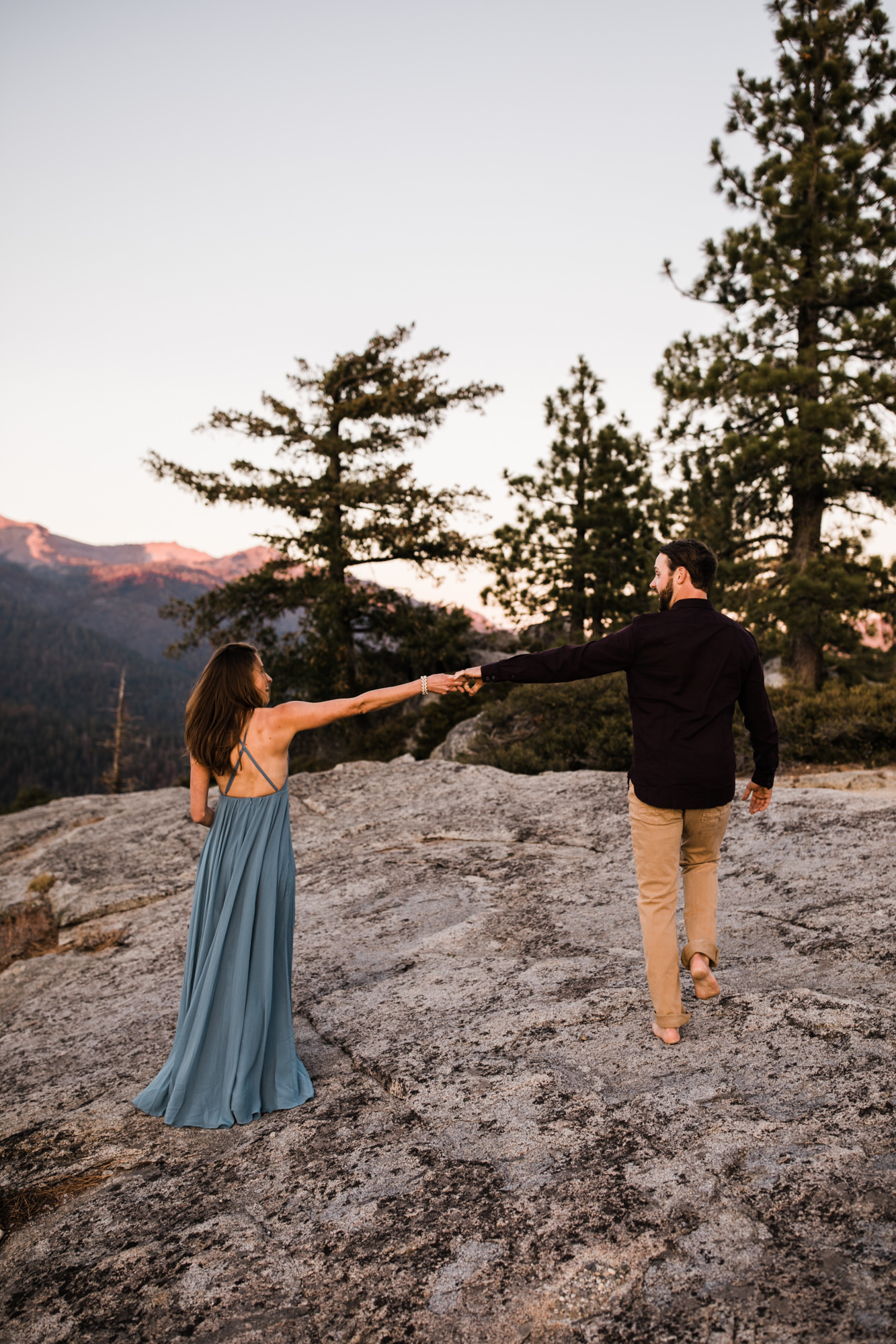 lauren + nick's adventurous national forest engagement session | california adventure elopement photographer | the hearnes adventure photography | www.thehearnes.com