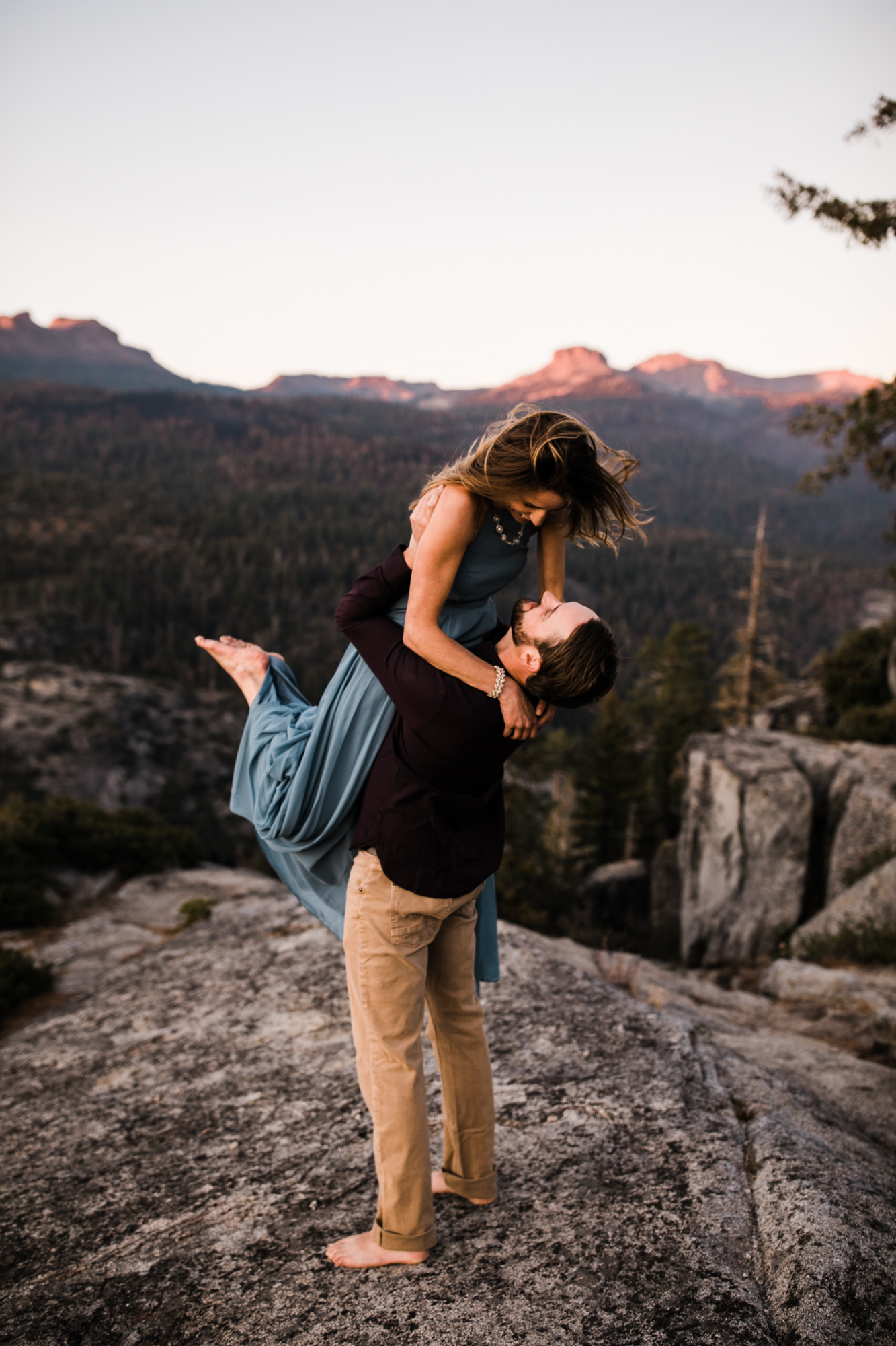 lauren + nick's adventurous national forest engagement session | california adventure elopement photographer | the hearnes adventure photography | www.thehearnes.com