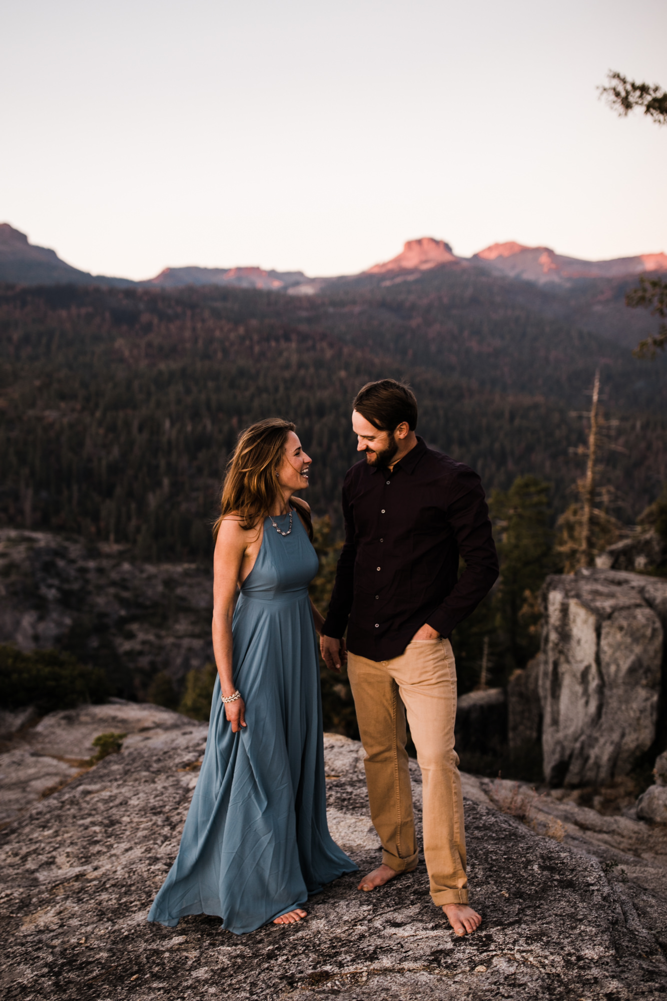 lauren + nick's adventurous national forest engagement session | california adventure elopement photographer | the hearnes adventure photography | www.thehearnes.com