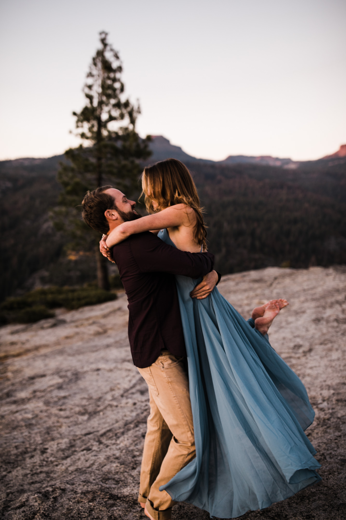 lauren + nick's adventurous national forest engagement session | california adventure elopement photographer | the hearnes adventure photography | www.thehearnes.com