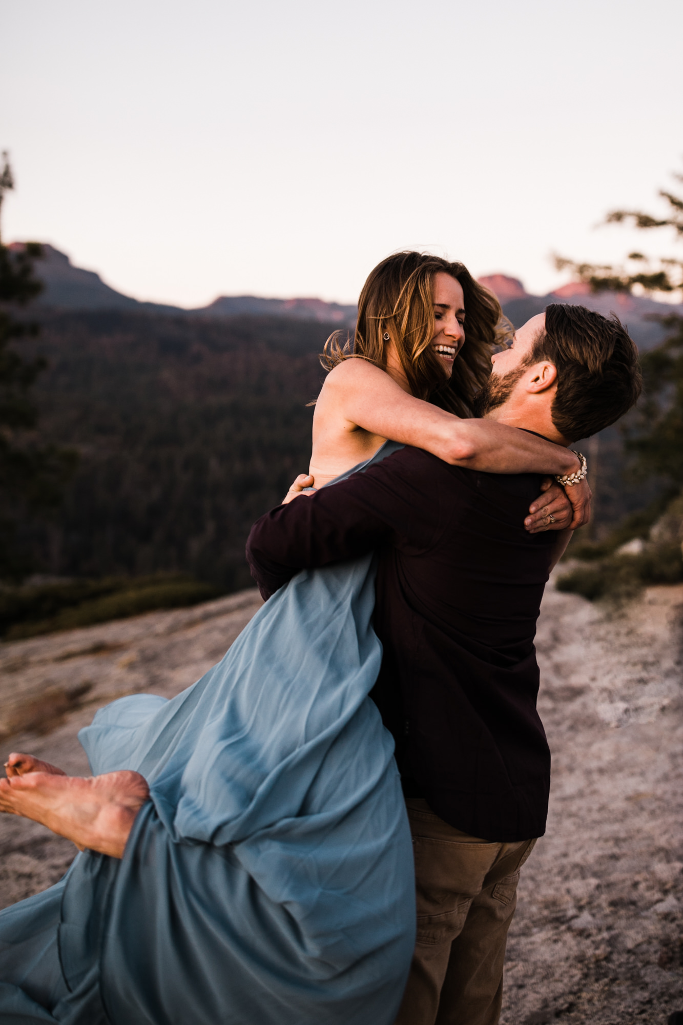 lauren + nick's adventurous national forest engagement session | california adventure elopement photographer | the hearnes adventure photography | www.thehearnes.com