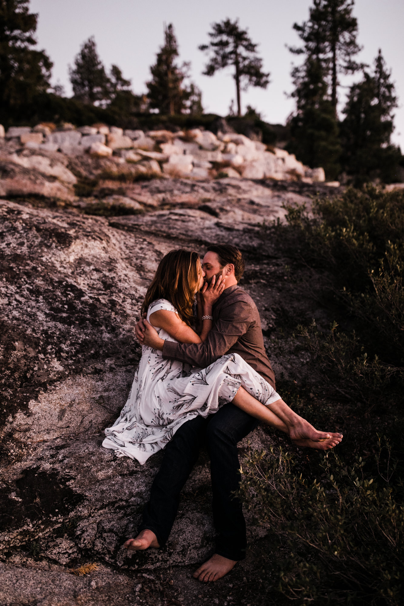 lauren + nick's adventurous national forest engagement session | california adventure elopement photographer | the hearnes adventure photography | www.thehearnes.com