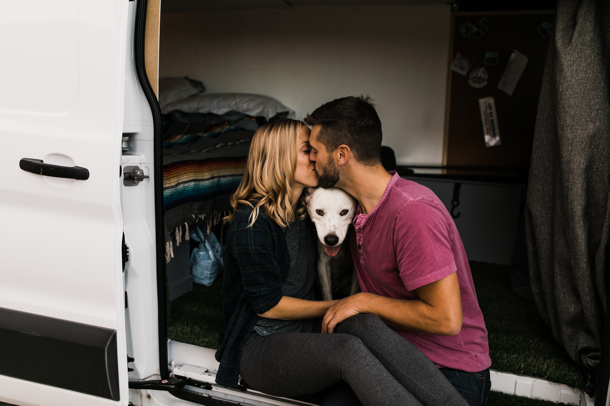hannah + jason's adventurous camp site engagement session | van life in the eastern sierra | california adventure elopement photographer | the hearnes adventure photography | www.thehearnes.com