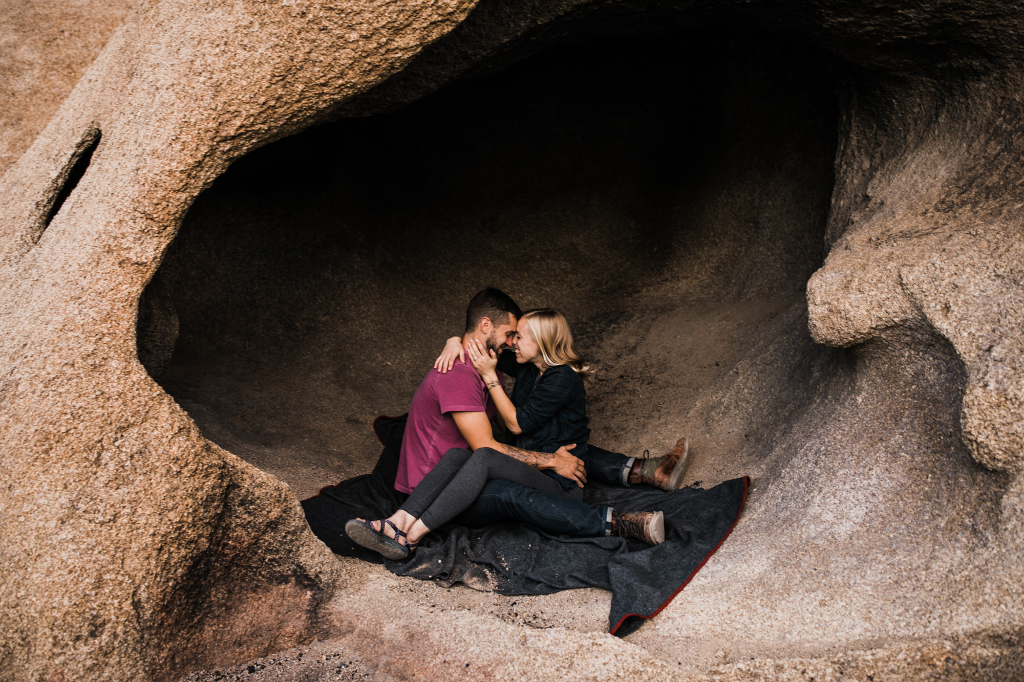 hannah + jason's adventurous camp site engagement session | van life in the eastern sierra | california adventure elopement photographer | the hearnes adventure photography | www.thehearnes.com