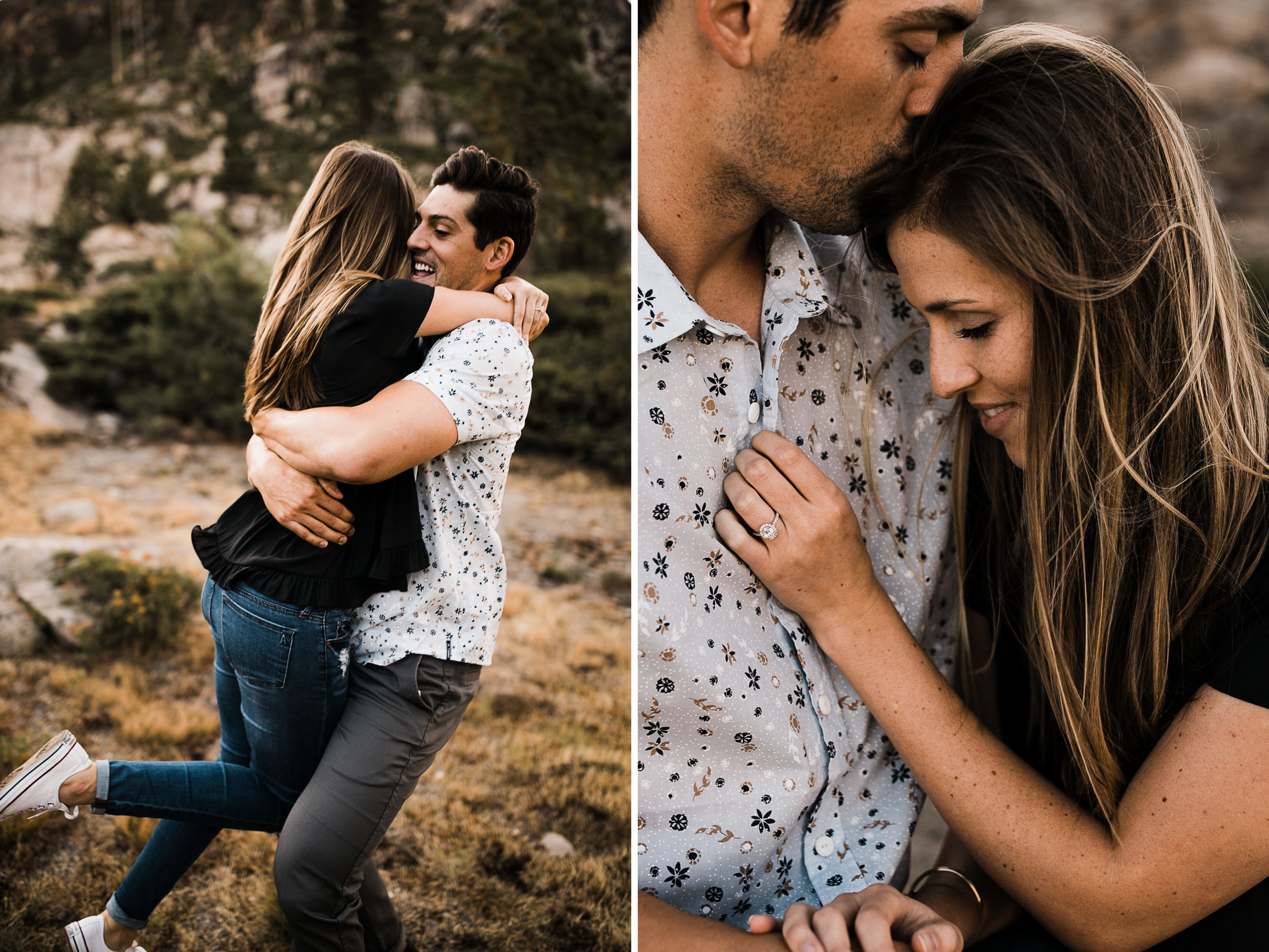 adventure engagement session in truckee | destination engagement photo inspiration | utah adventure elopement photographers | the hearnes adventure photography | www.thehearnes.com