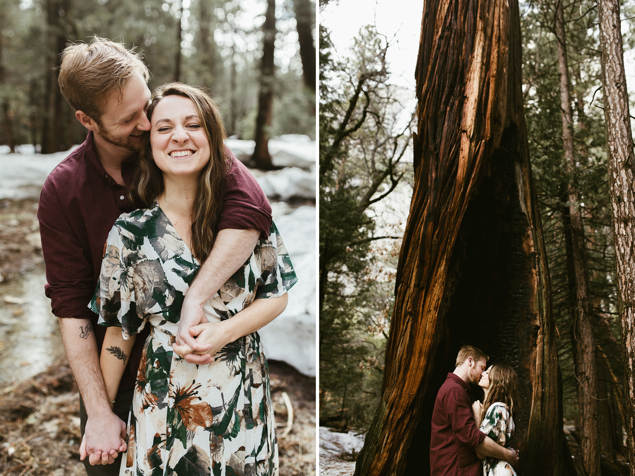 adventure engagement session in yosemite national park | destination engagement photo inspiration | utah adventure elopement photographers | the hearnes adventure photography | www.thehearnes.com