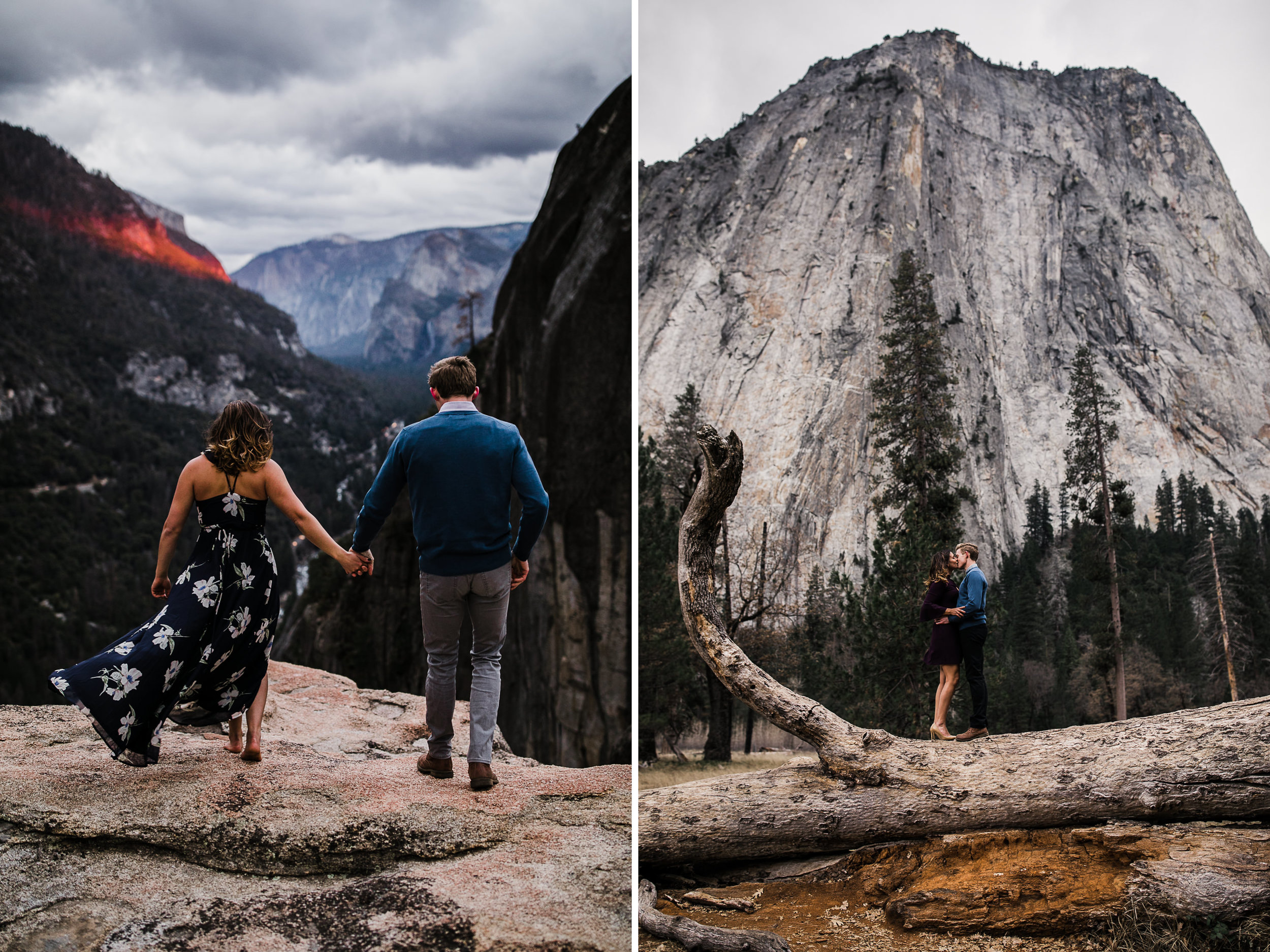 mountain top engagement session in yosemite national park | adventurous destination wedding photographer | the hearnes adventure photography | www.thehearnes.com