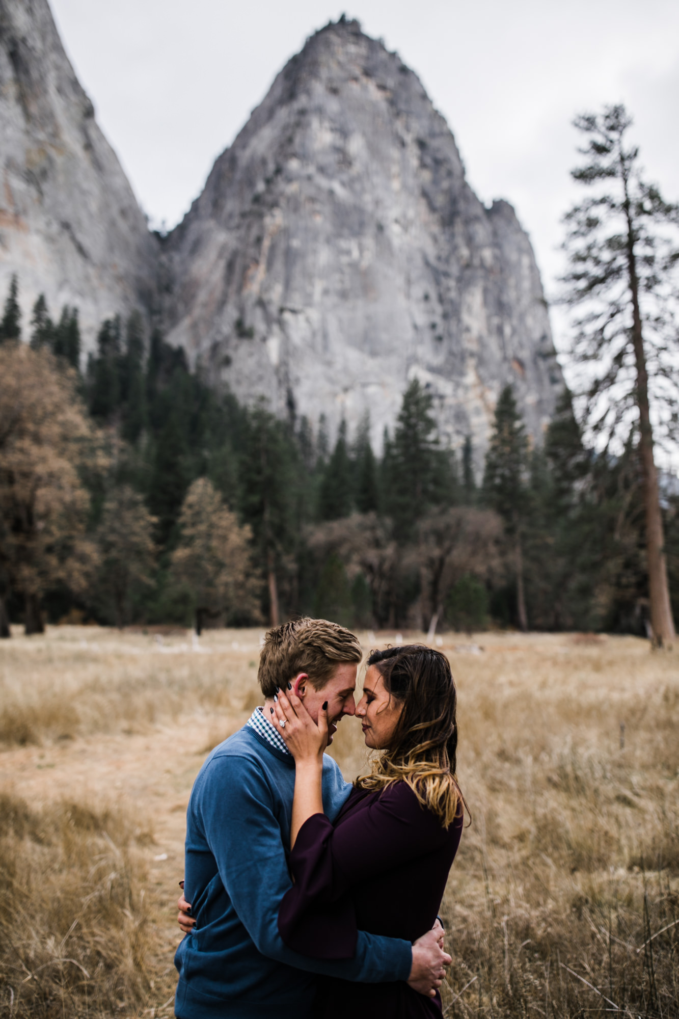 mountain top engagement session in yosemite national park | adventurous destination wedding photographer | the hearnes adventure photography | www.thehearnes.com