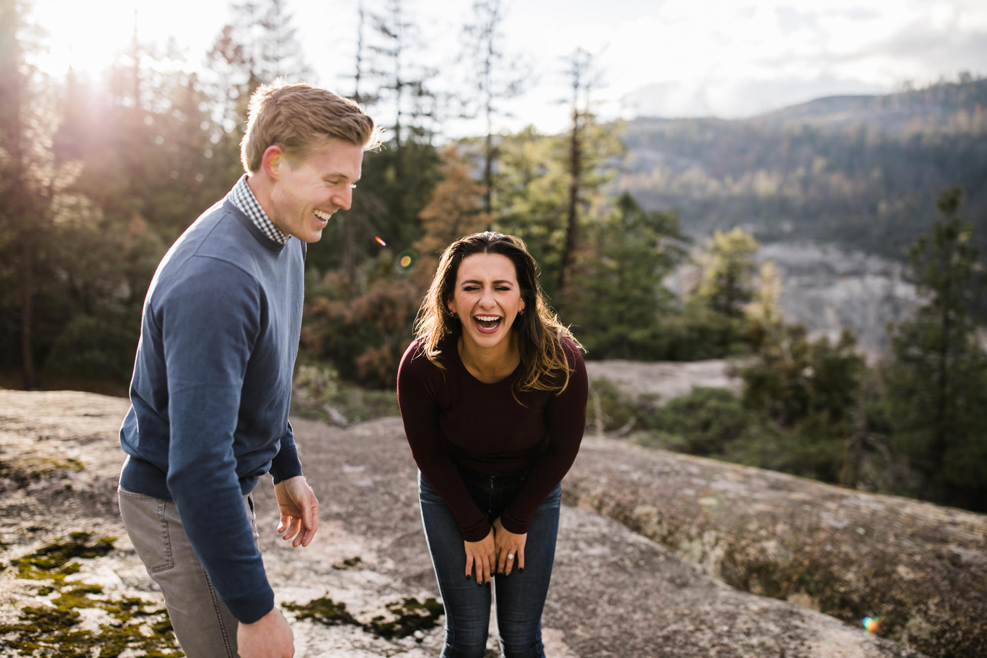 mountain top engagement session in yosemite national park | adventurous destination wedding photographer | the hearnes adventure photography | www.thehearnes.com