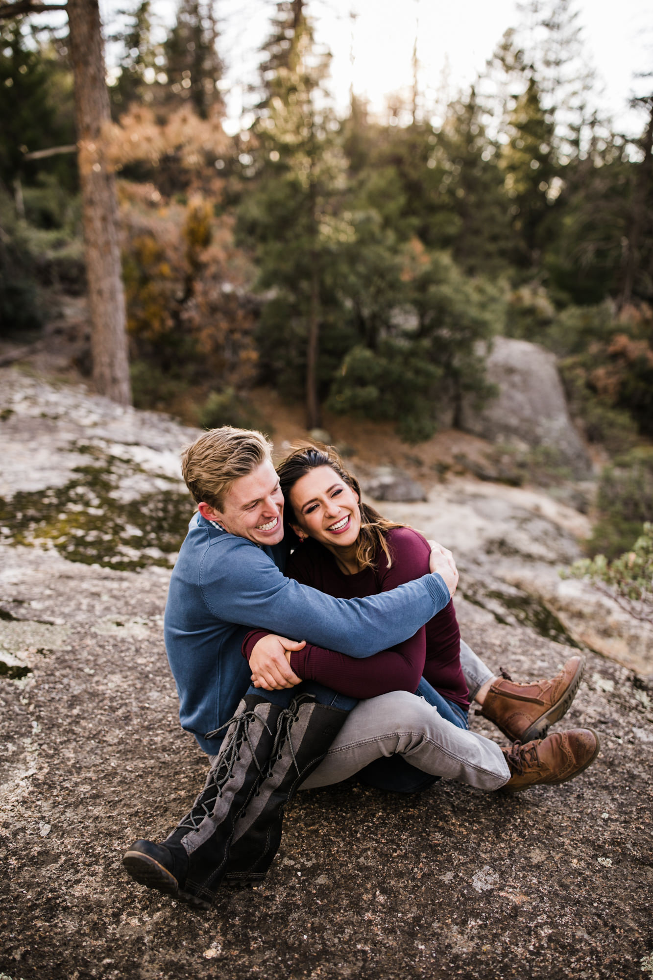 mountain top engagement session in yosemite national park | adventurous destination wedding photographer | the hearnes adventure photography | www.thehearnes.com