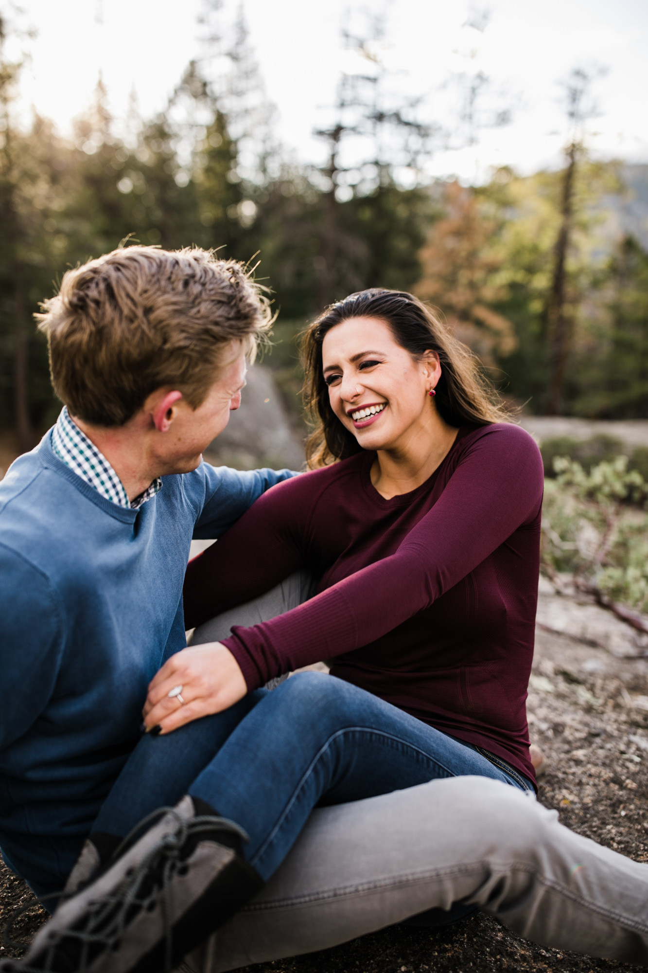 mountain top engagement session in yosemite national park | adventurous destination wedding photographer | the hearnes adventure photography | www.thehearnes.com