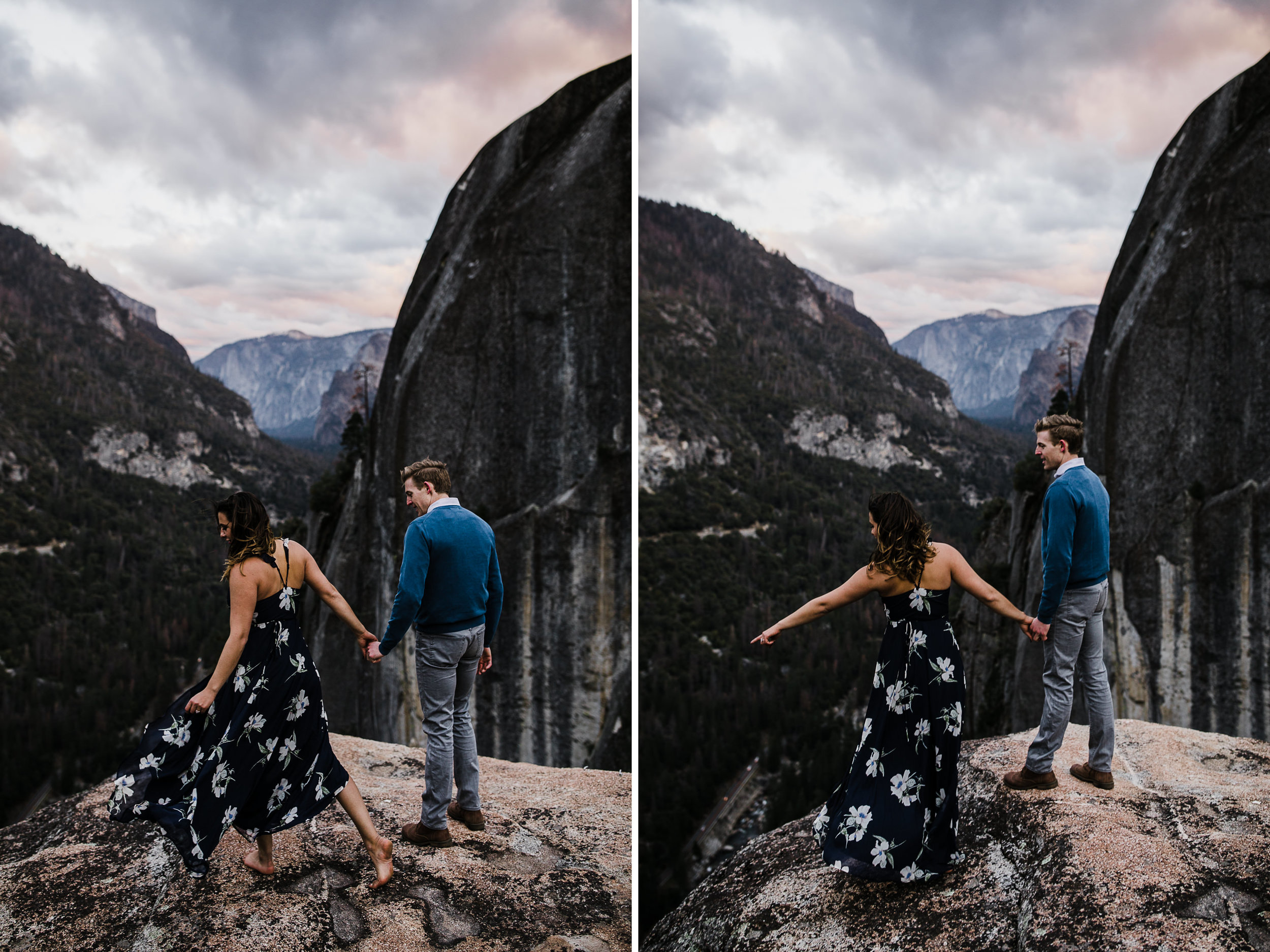 mountain top engagement session in yosemite national park | adventurous destination wedding photographer | the hearnes adventure photography | www.thehearnes.com