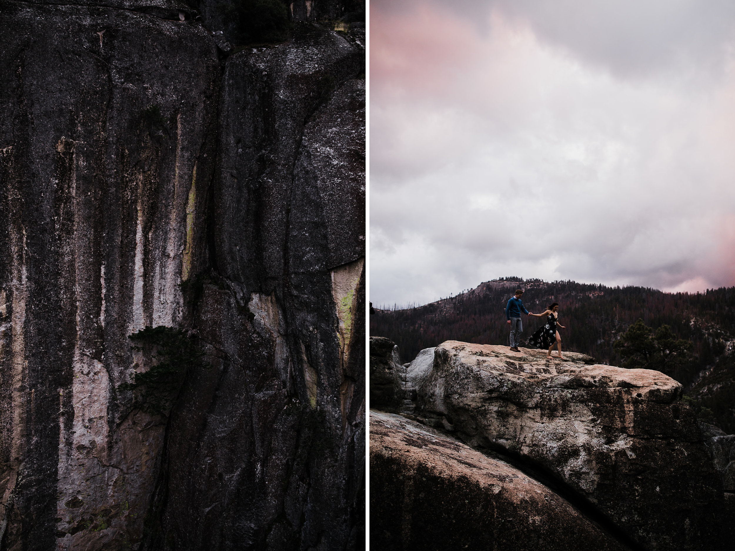 mountain top engagement session in yosemite national park | adventurous destination wedding photographer | the hearnes adventure photography | www.thehearnes.com