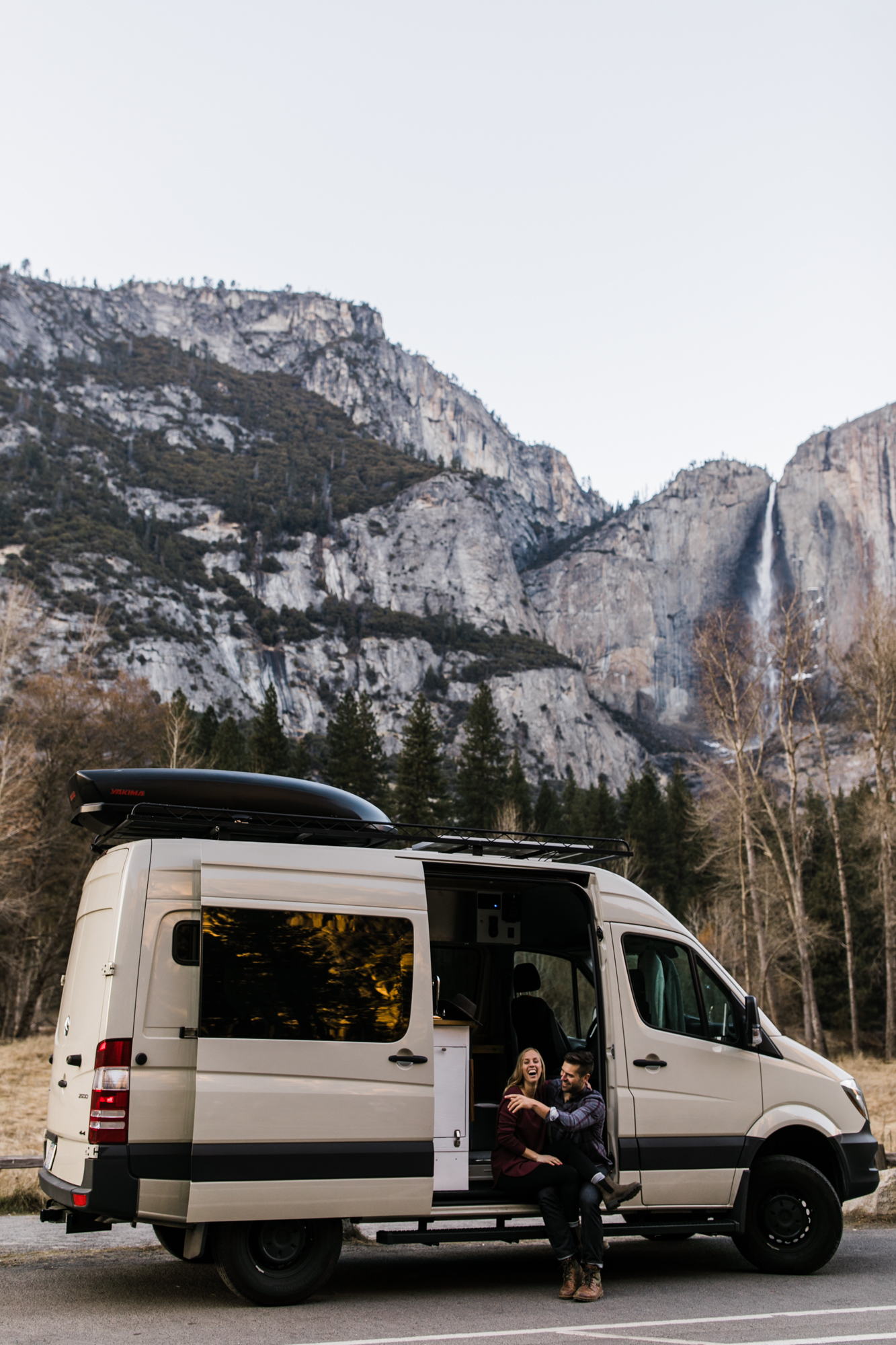 hannah + jason's van life engagement photos in yosemite | national park wedding photographer | the hearnes adventure photography | www.thehearnes.com