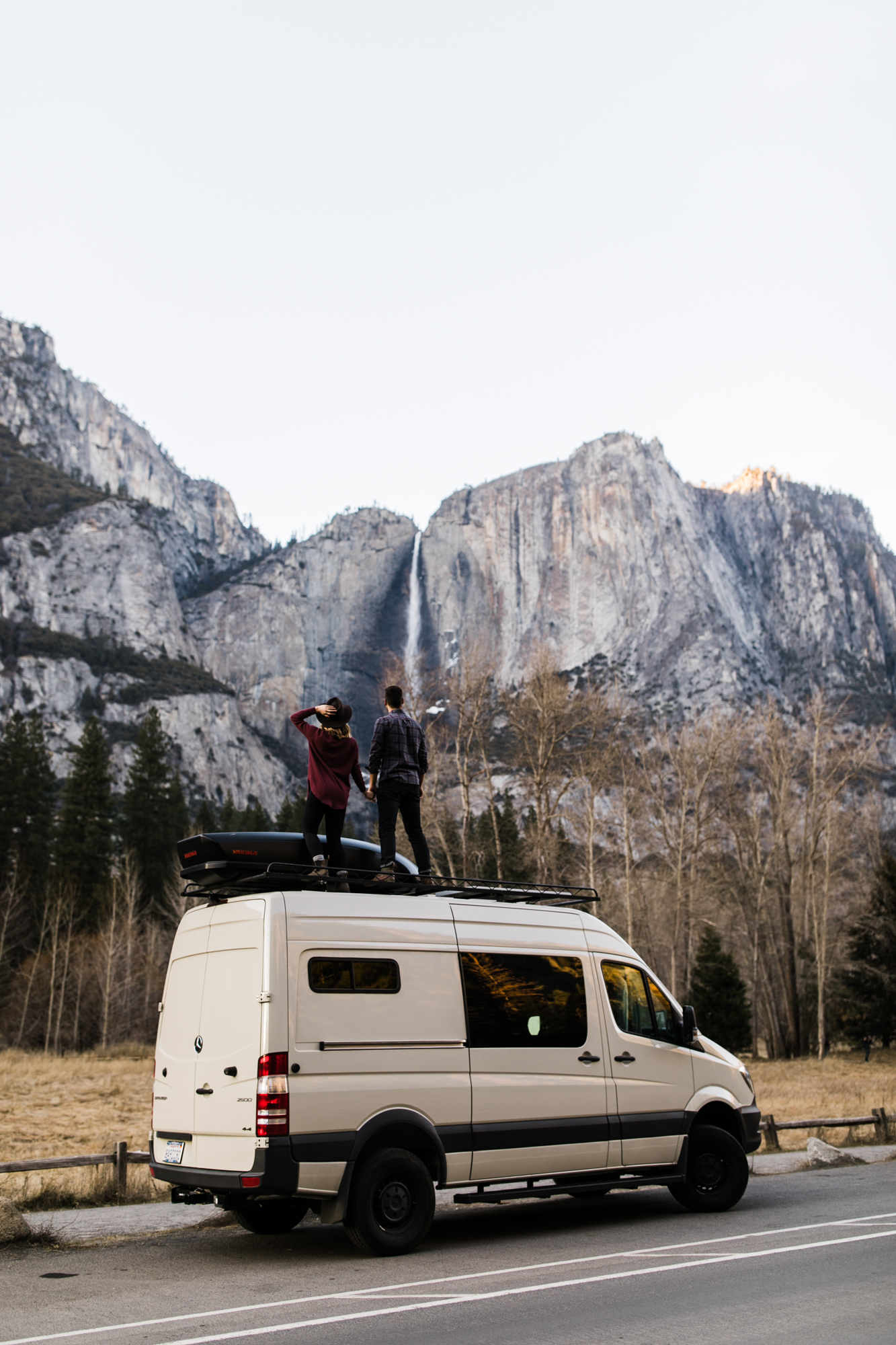 hannah + jason's van life engagement photos in yosemite | national park wedding photographer | the hearnes adventure photography | www.thehearnes.com