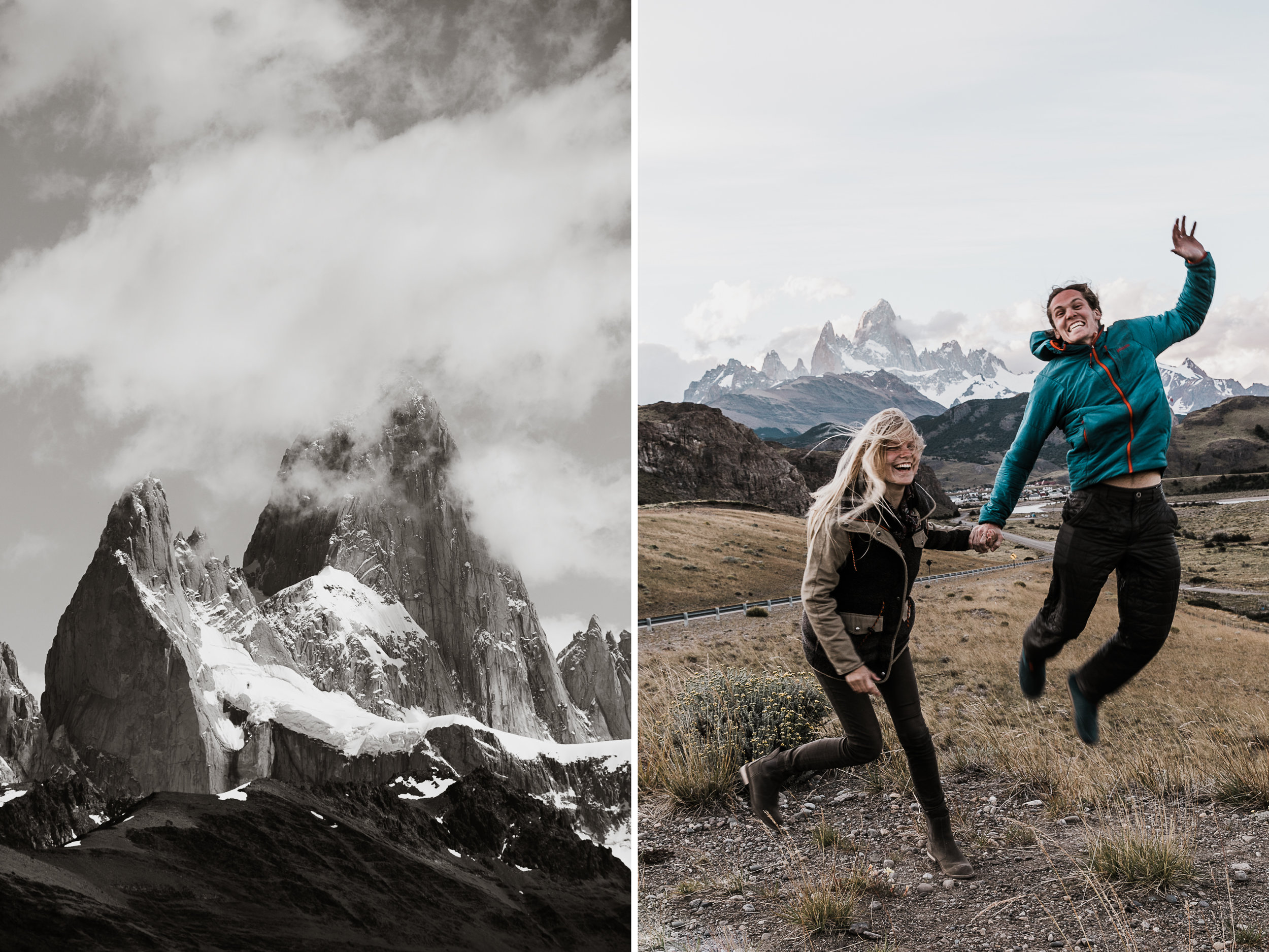 sunset + sunrise in el chalten, argentina | 24 hours of fitz roy | patagonia wedding + elopement photographers | the hearnes adventure photography | www.thehearnes.com