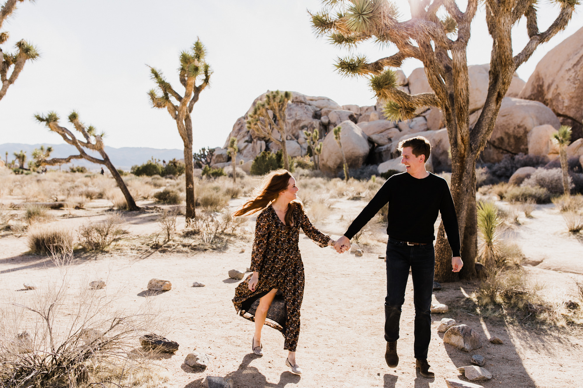 adventurous engagement photos in joshua tree | national park elopement photographer | the hearnes adventure photography | www.thehearnes.com