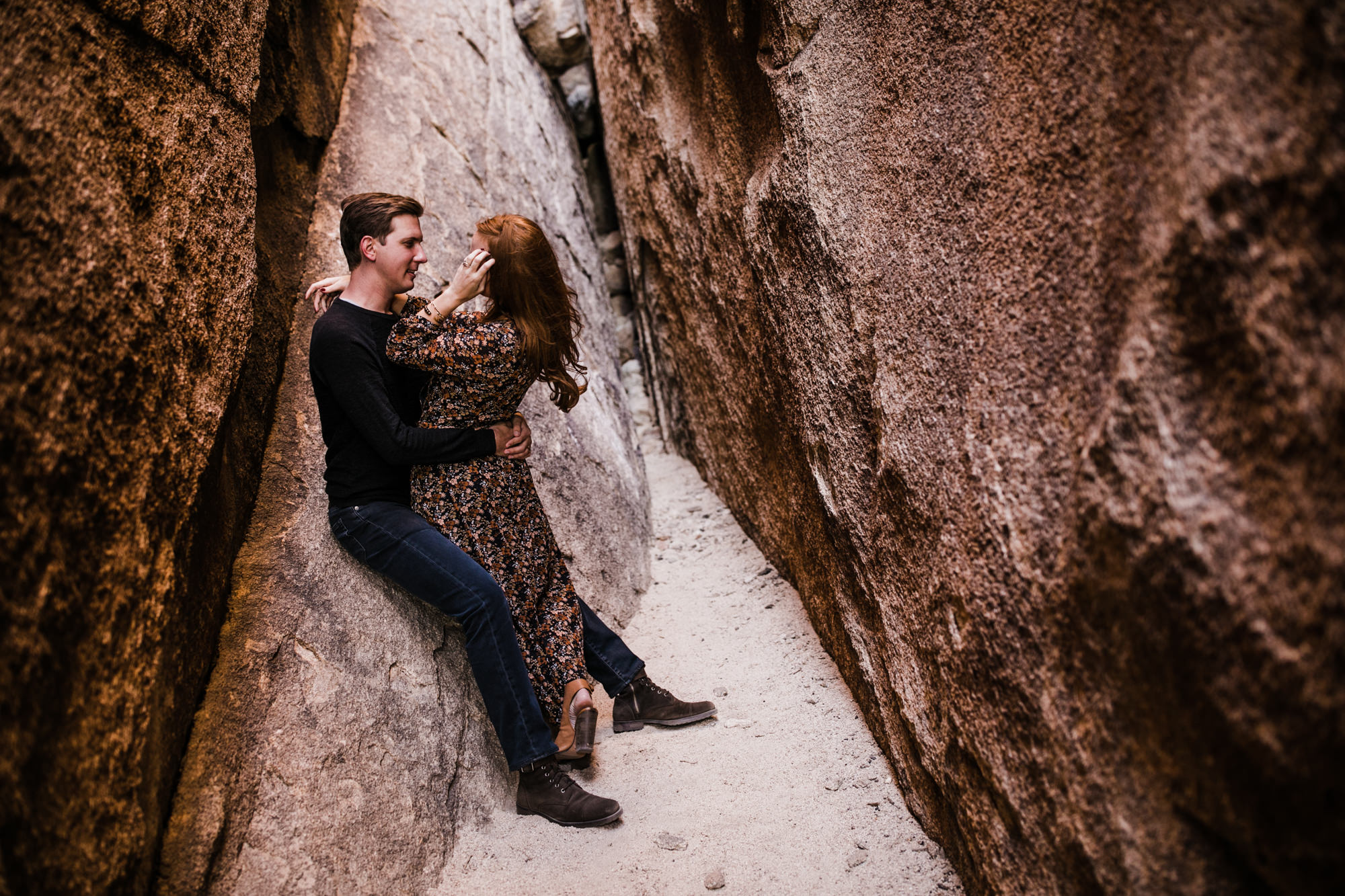 adventurous engagement photos in joshua tree | national park elopement photographer | the hearnes adventure photography | www.thehearnes.com