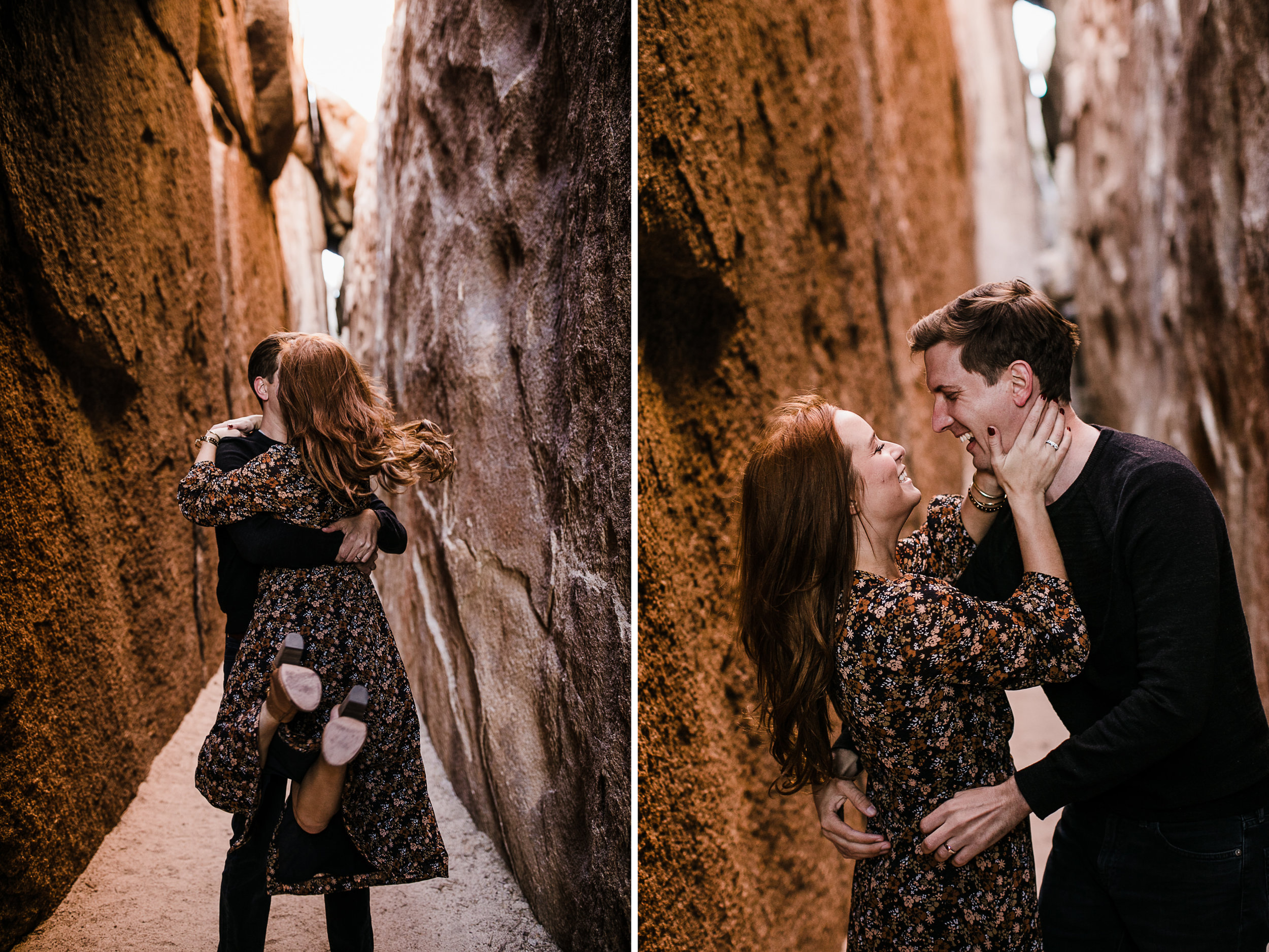 adventurous engagement photos in joshua tree | national park elopement photographer | the hearnes adventure photography | www.thehearnes.com