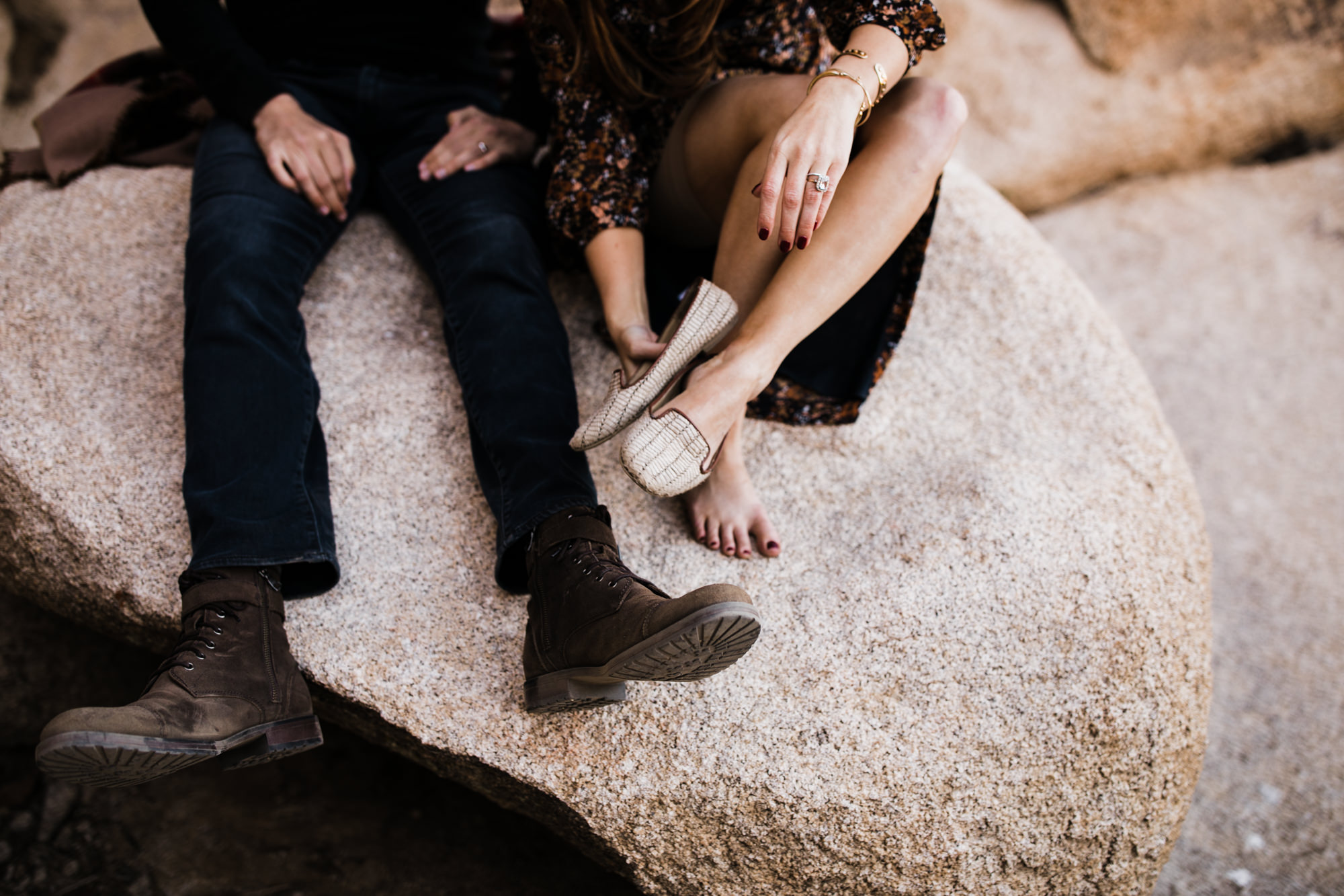 adventurous engagement photos in joshua tree | national park elopement photographer | the hearnes adventure photography | www.thehearnes.com