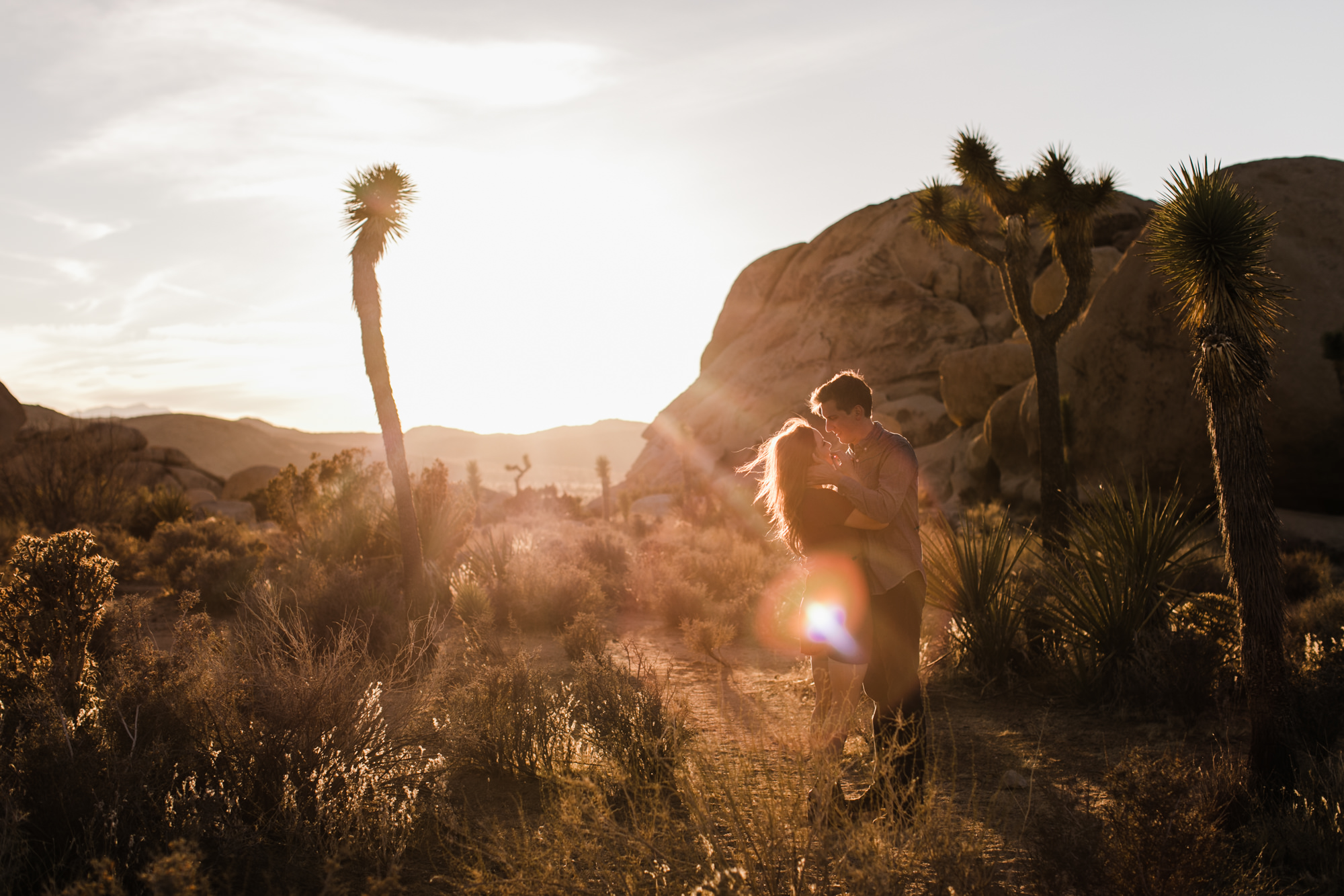 adventurous engagement photos in joshua tree | national park elopement photographer | the hearnes adventure photography | www.thehearnes.com