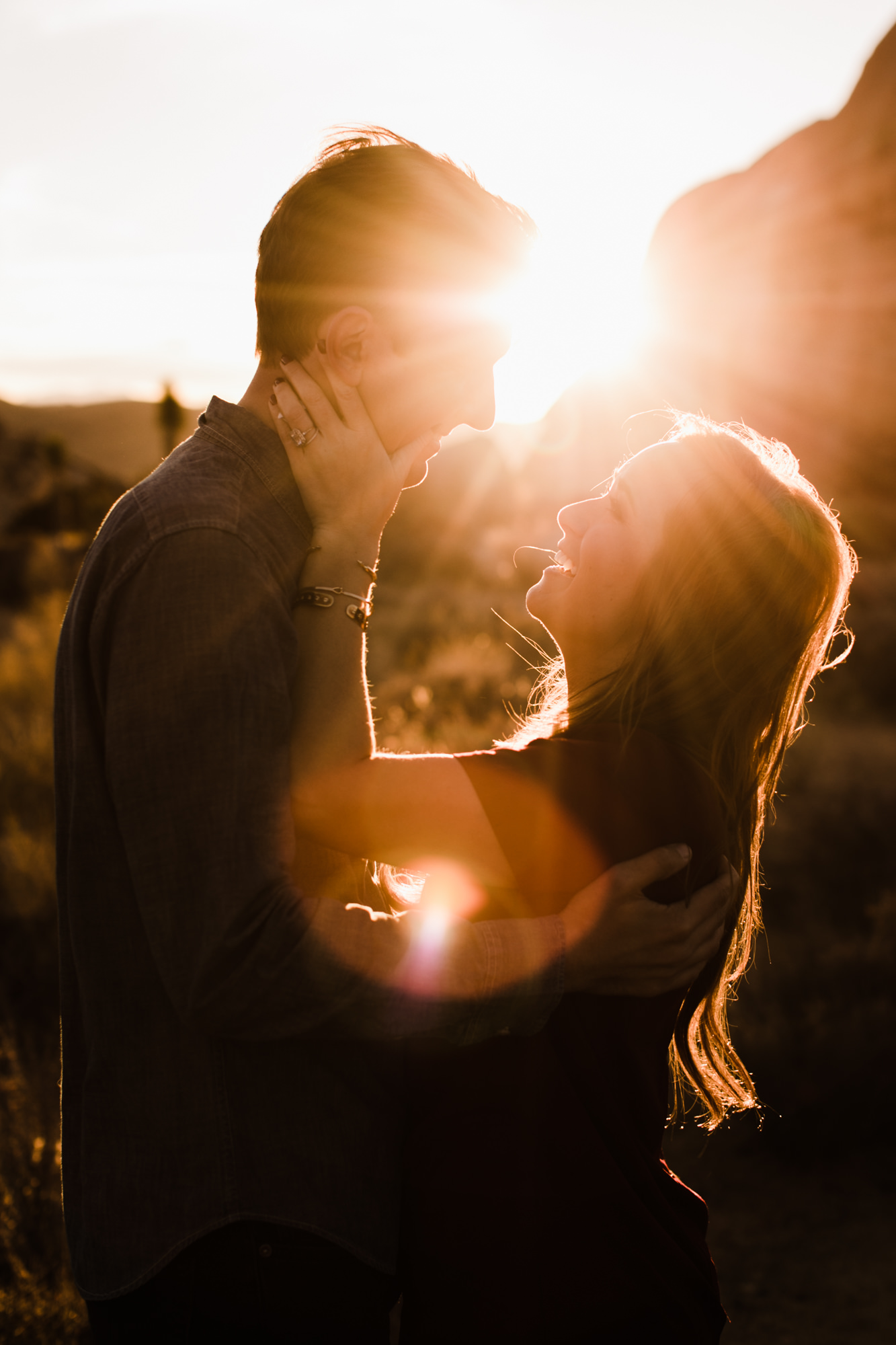 adventurous engagement photos in joshua tree | national park elopement photographer | the hearnes adventure photography | www.thehearnes.com