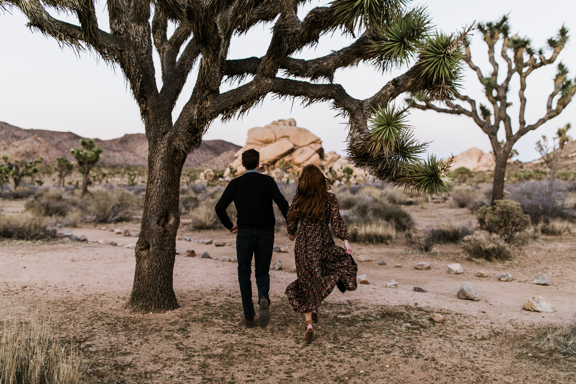 adventurous engagement photos in joshua tree | national park elopement photographer | the hearnes adventure photography | www.thehearnes.com