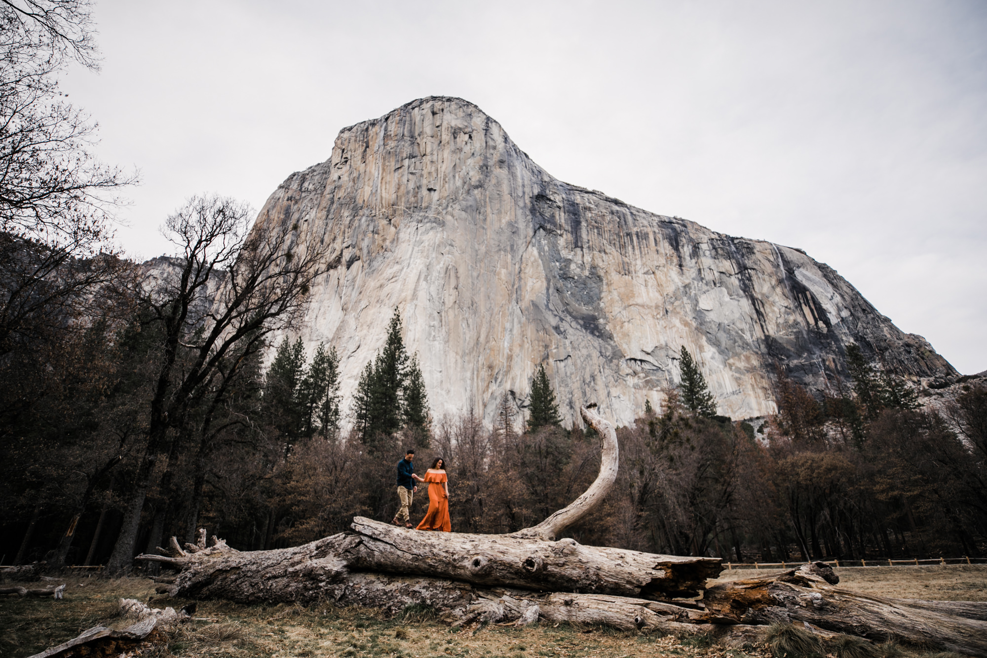 waterfalls + meadows engagement session in yosemite national park | adventurous elopement photographer | the hearnes adventure photography | www.thehearnes.com
