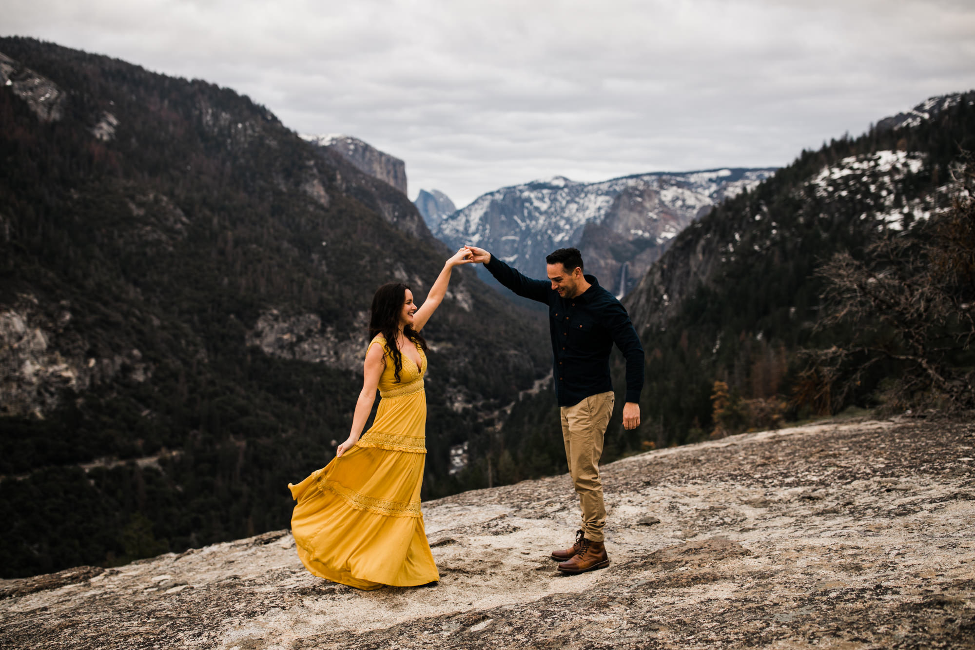 waterfalls + meadows engagement session in yosemite national park | adventurous elopement photographer | the hearnes adventure photography | www.thehearnes.com