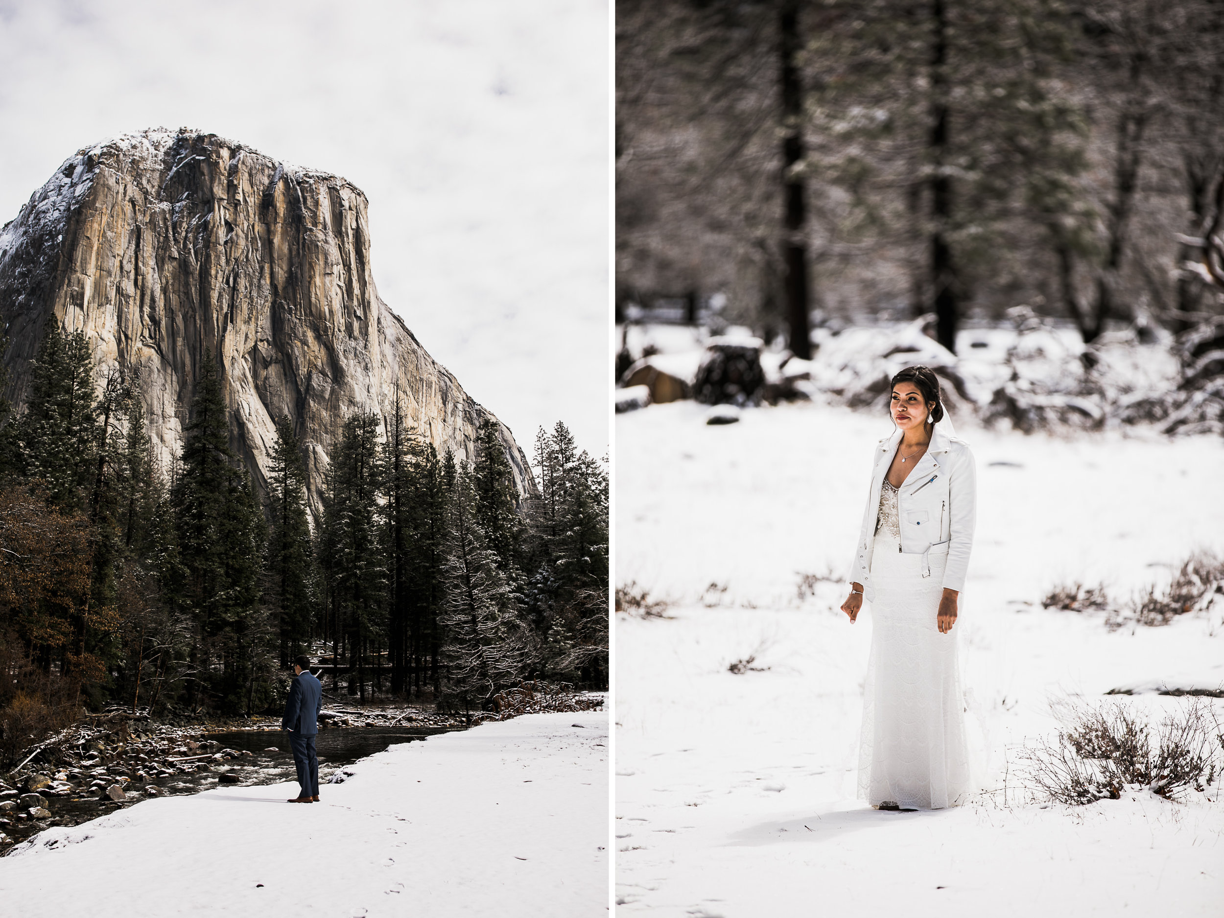 wintery first look on lorilee and ivan's elopement day